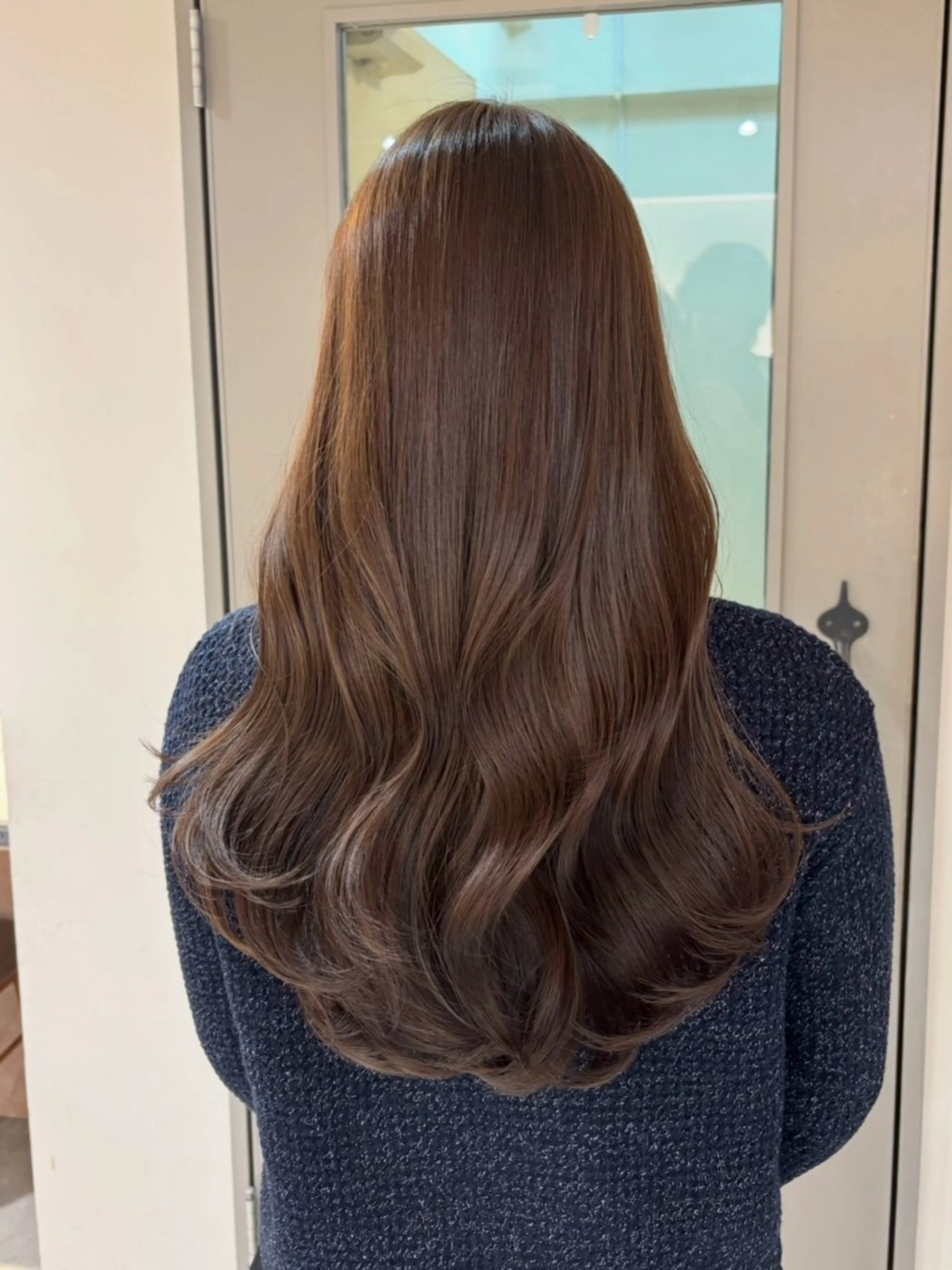 ロング カラー ブラウンカラー ダブルカラー 顔周りカット レイヤーカット ロング カット ヘアカラー トリートメント 横浜/レイヤーカット /韓国ヘア/佐藤記正のヘアスタイル