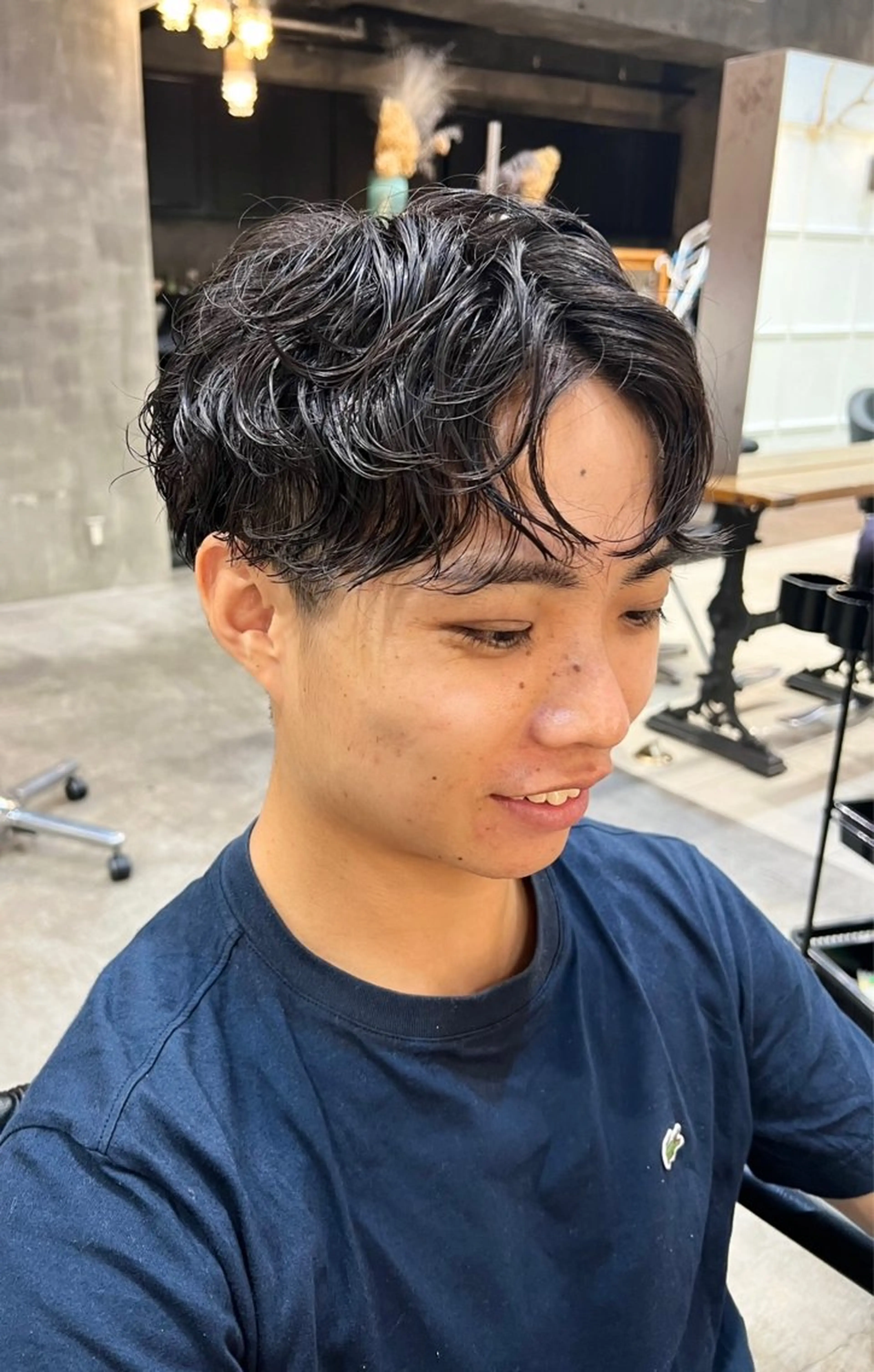 パーマ メンズ カルマパーマ メンズ韓国風 メンズパーマ カット パーマ トリートメント 髪質改善/縮毛矯正 /DAIKIのヘアスタイル