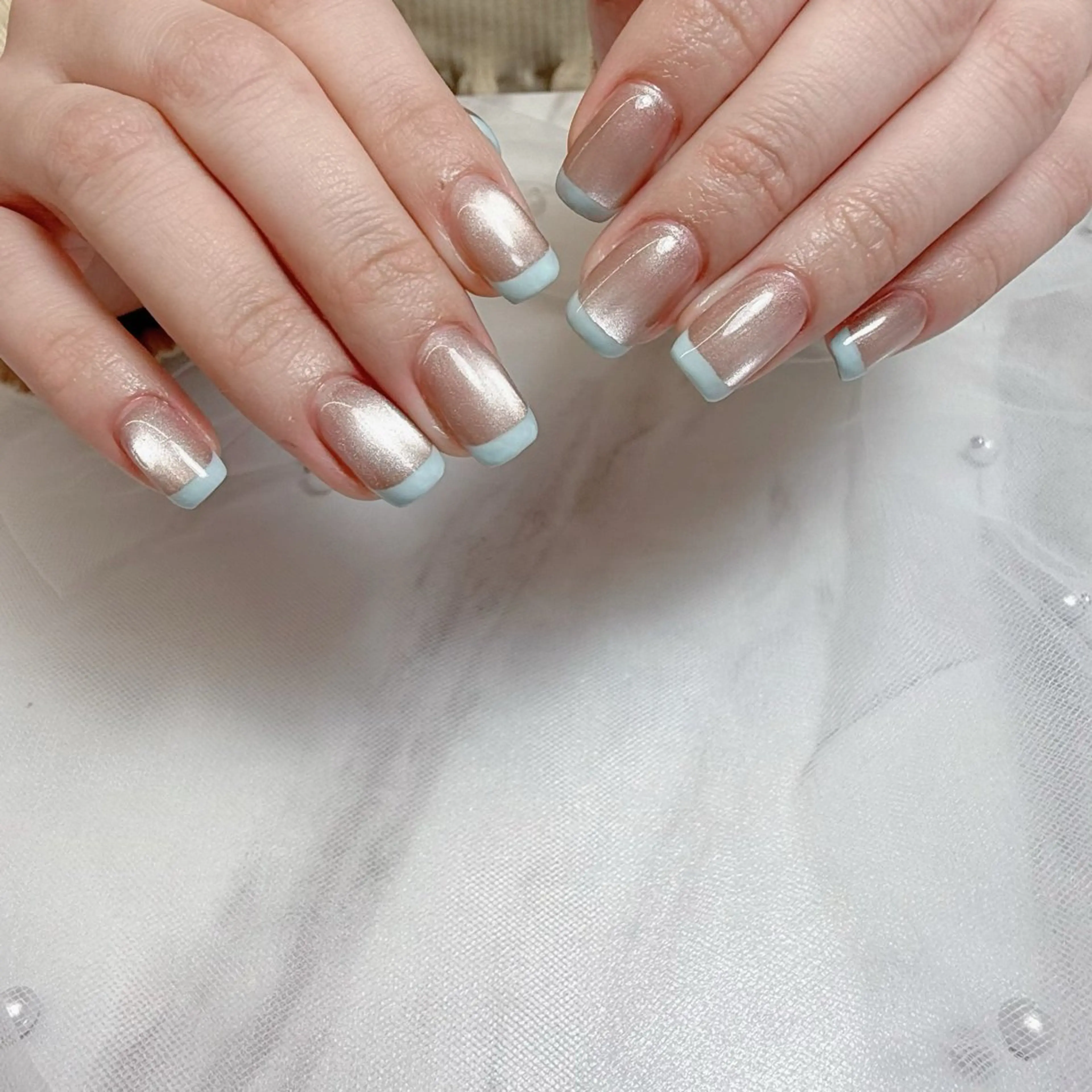 ネイル ハンドネイル mau🩵nail 堺筋本町｜心斎橋のネイルデザイン