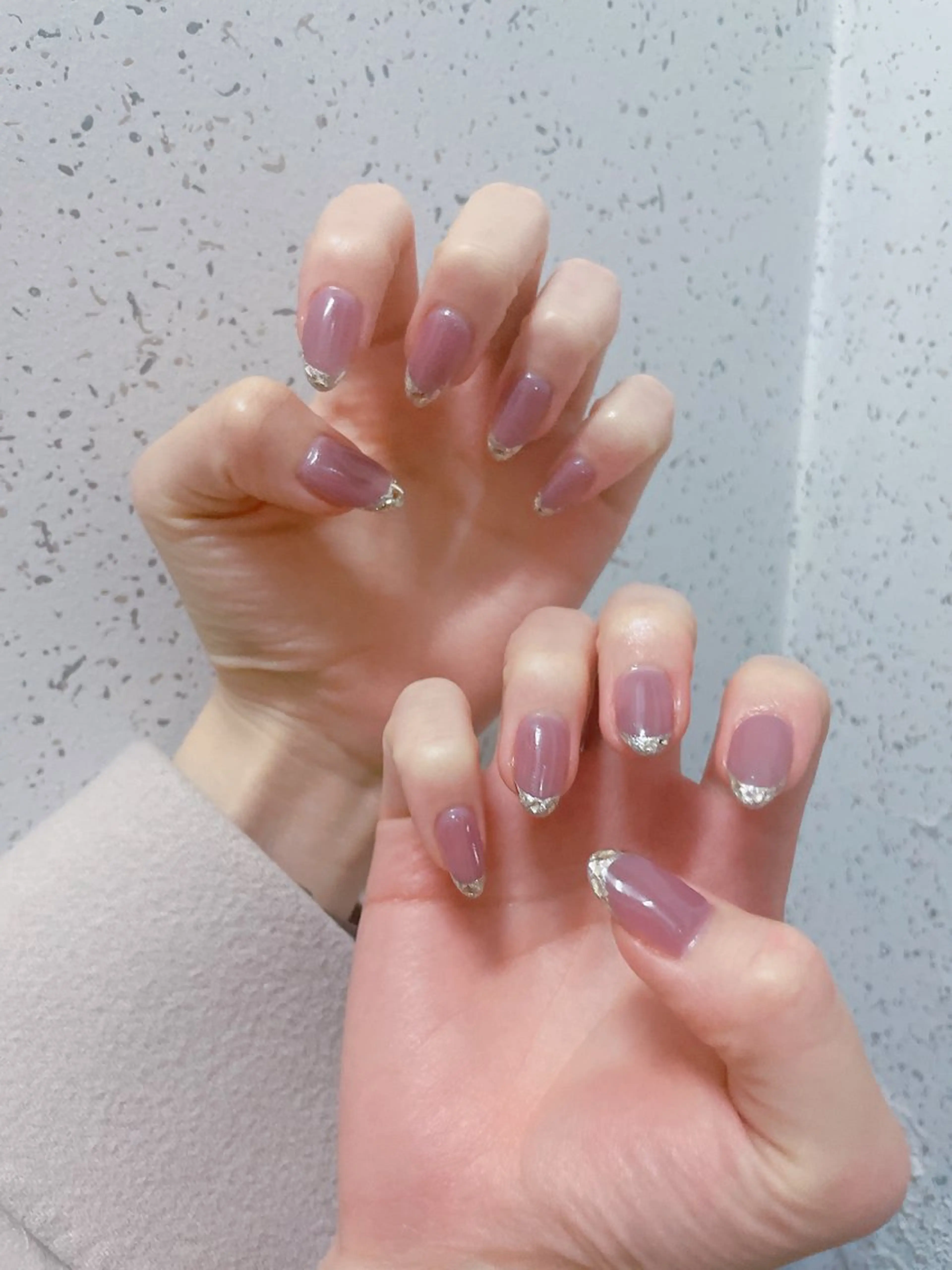ネイル フレンチネイル ガラスフレンチ ゆ か_Nails💫のネイルデザイン