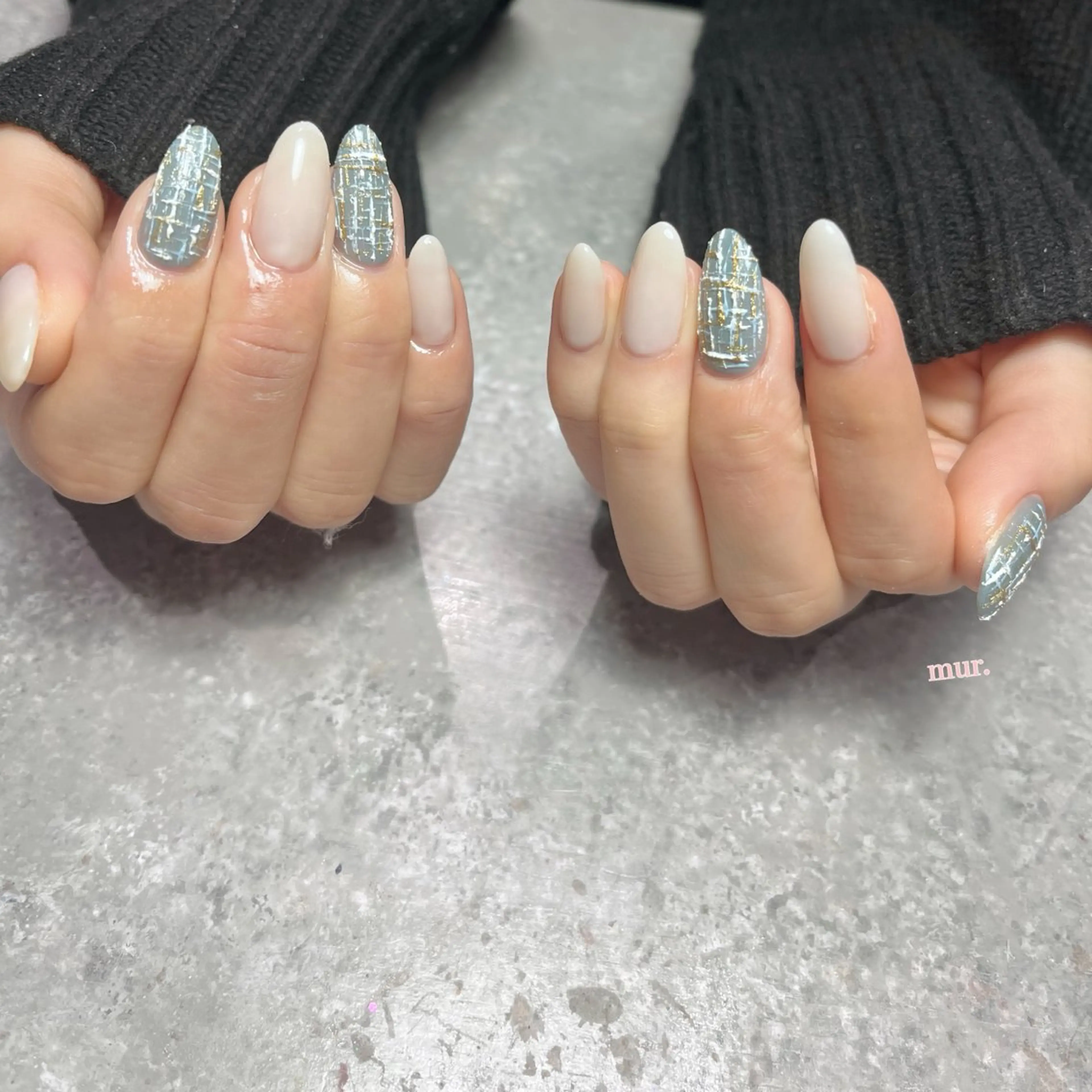 ネイル ツイードネイル ハンドネイル nailsalon mur.のネイルデザイン