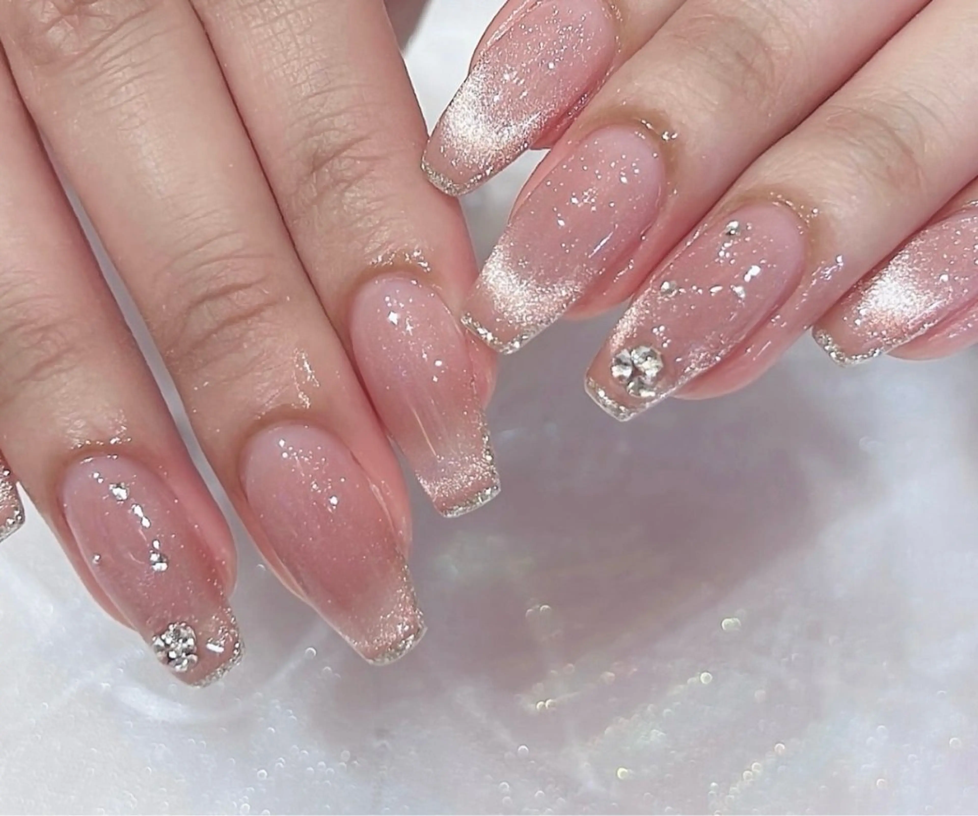 ネイル 韓国ネイル 持ち込み ニュアンスネイル ネイルチップ ハンドネイル TABI ANA.CHUOのネイルデザイン