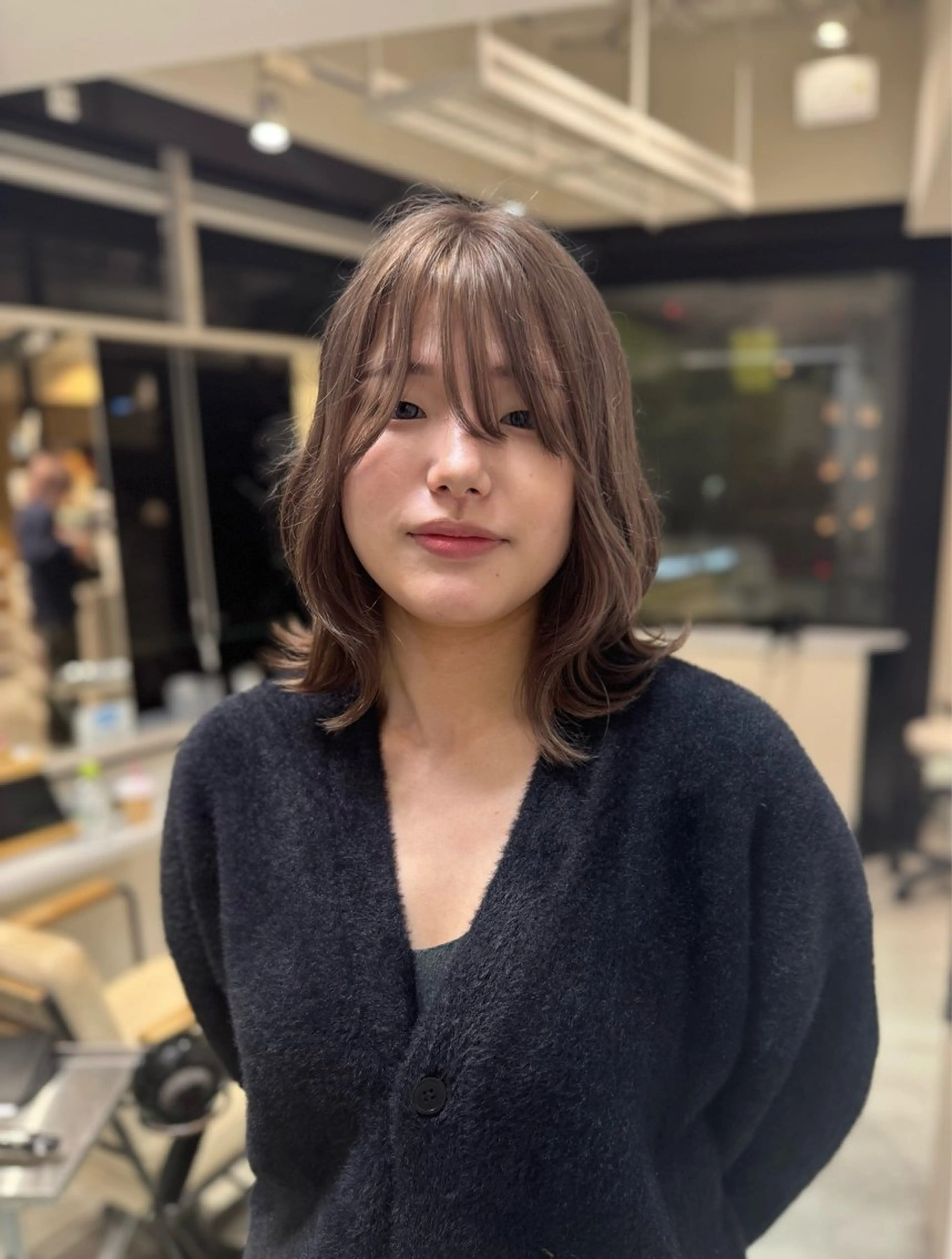 ミディアム カラー ヘアカラー ai 梅田/暖色カラーのヘアスタイル