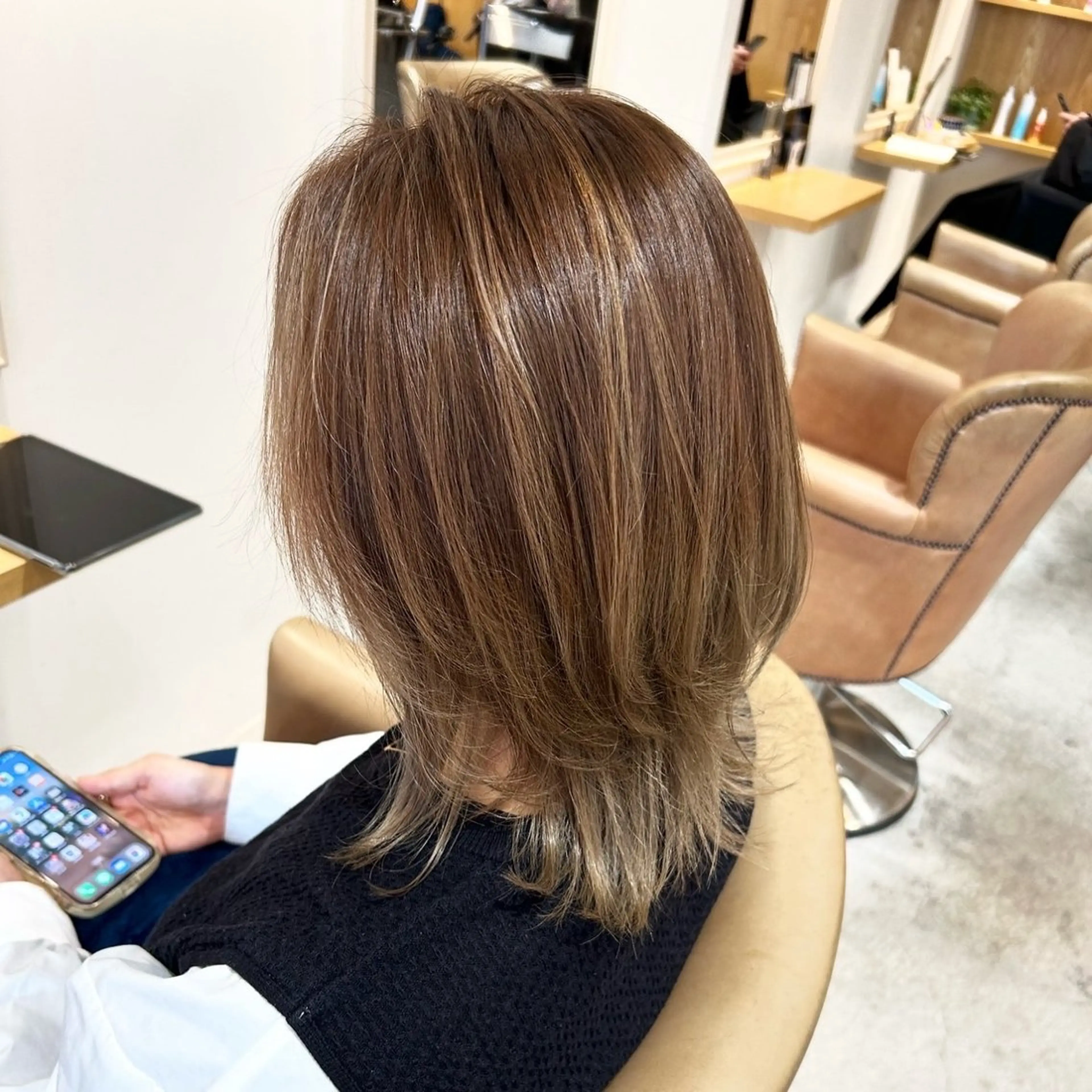 ミディアム カラー 石井 竜也のヘアスタイル