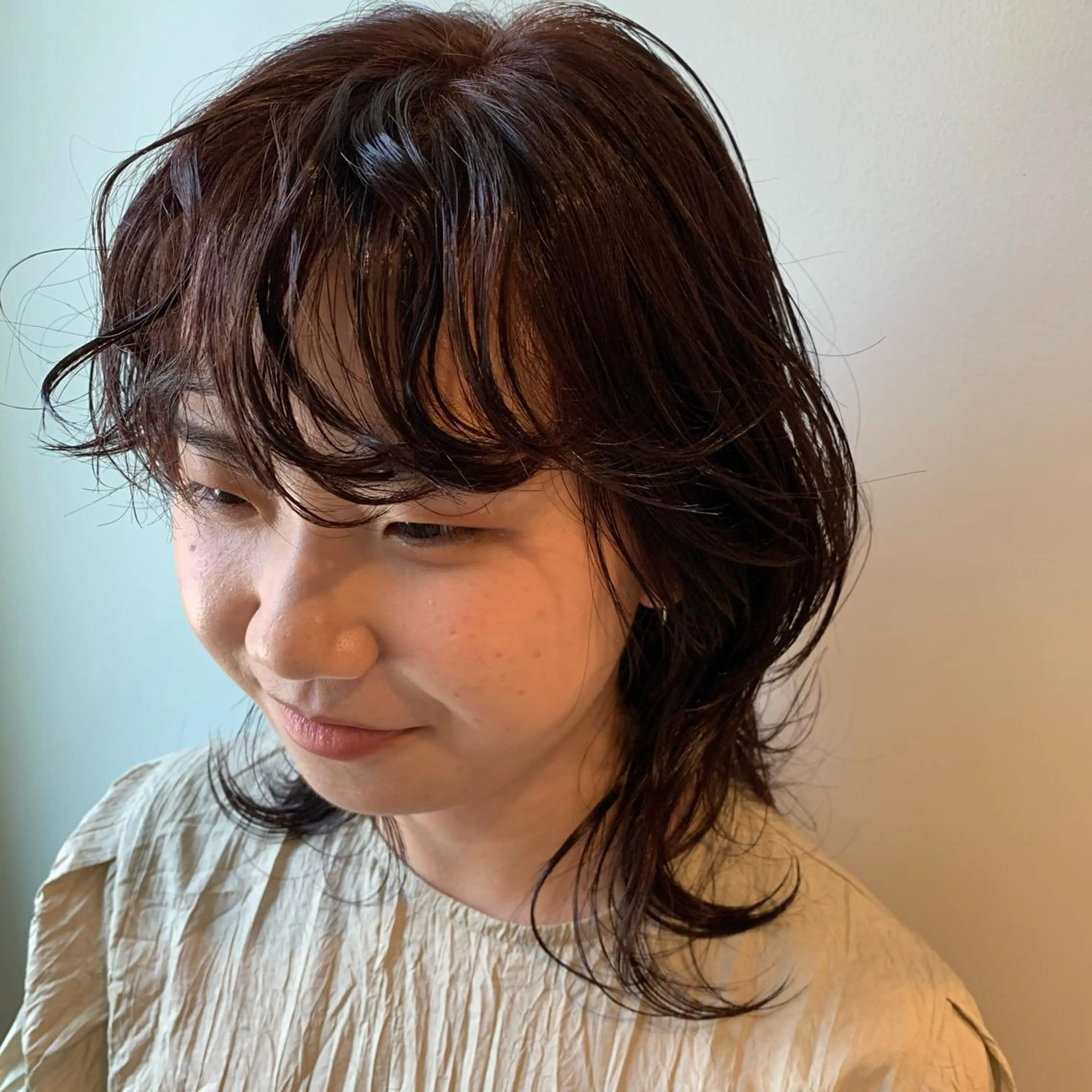 ミディアム パーマ ミディアムパーマ /癖毛パーマのヘアスタイル