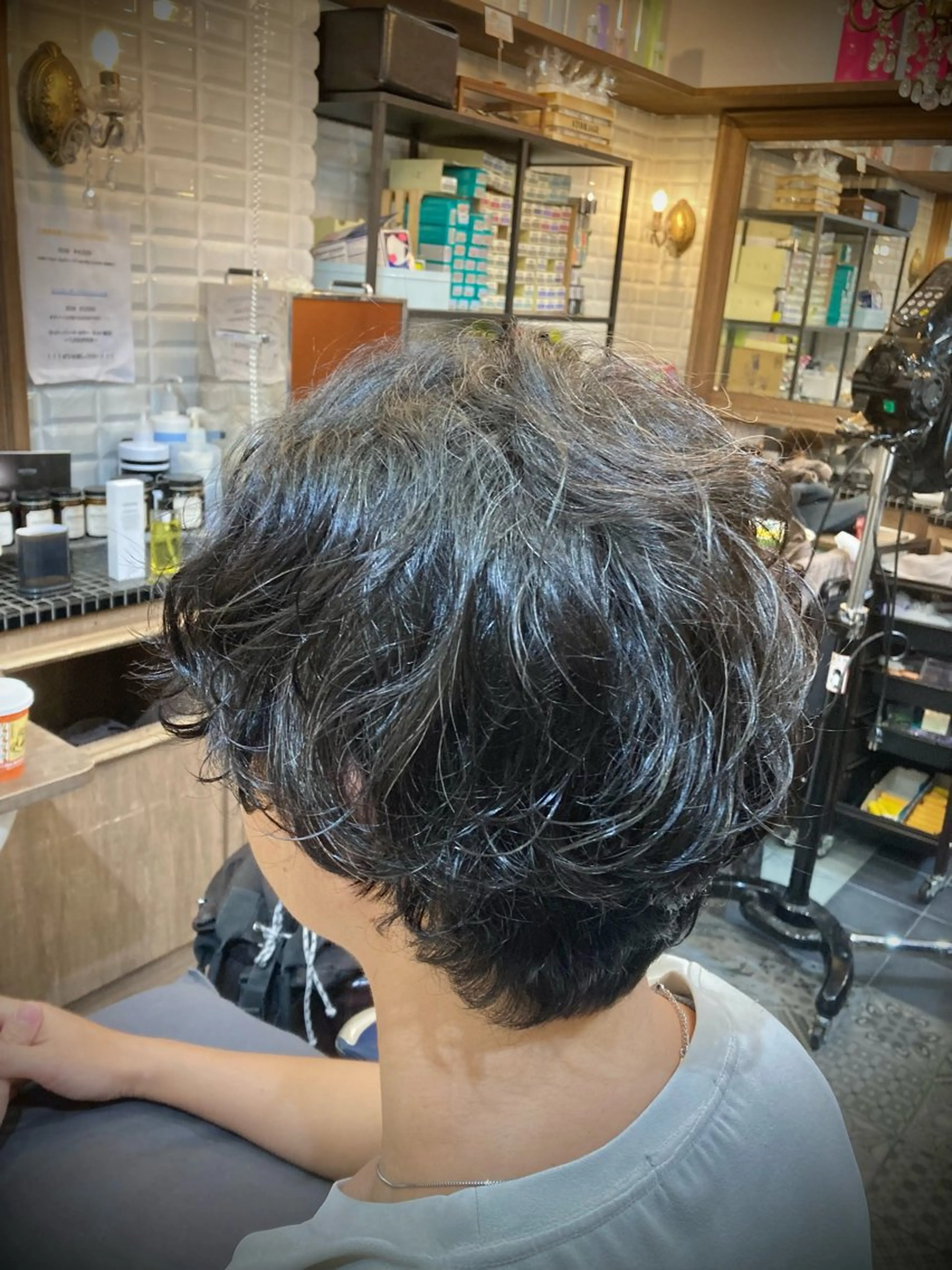 ミディアム メンズ ミディアムパーマ メンズパーマ ルピナス中田店長 山口大地のヘアスタイル