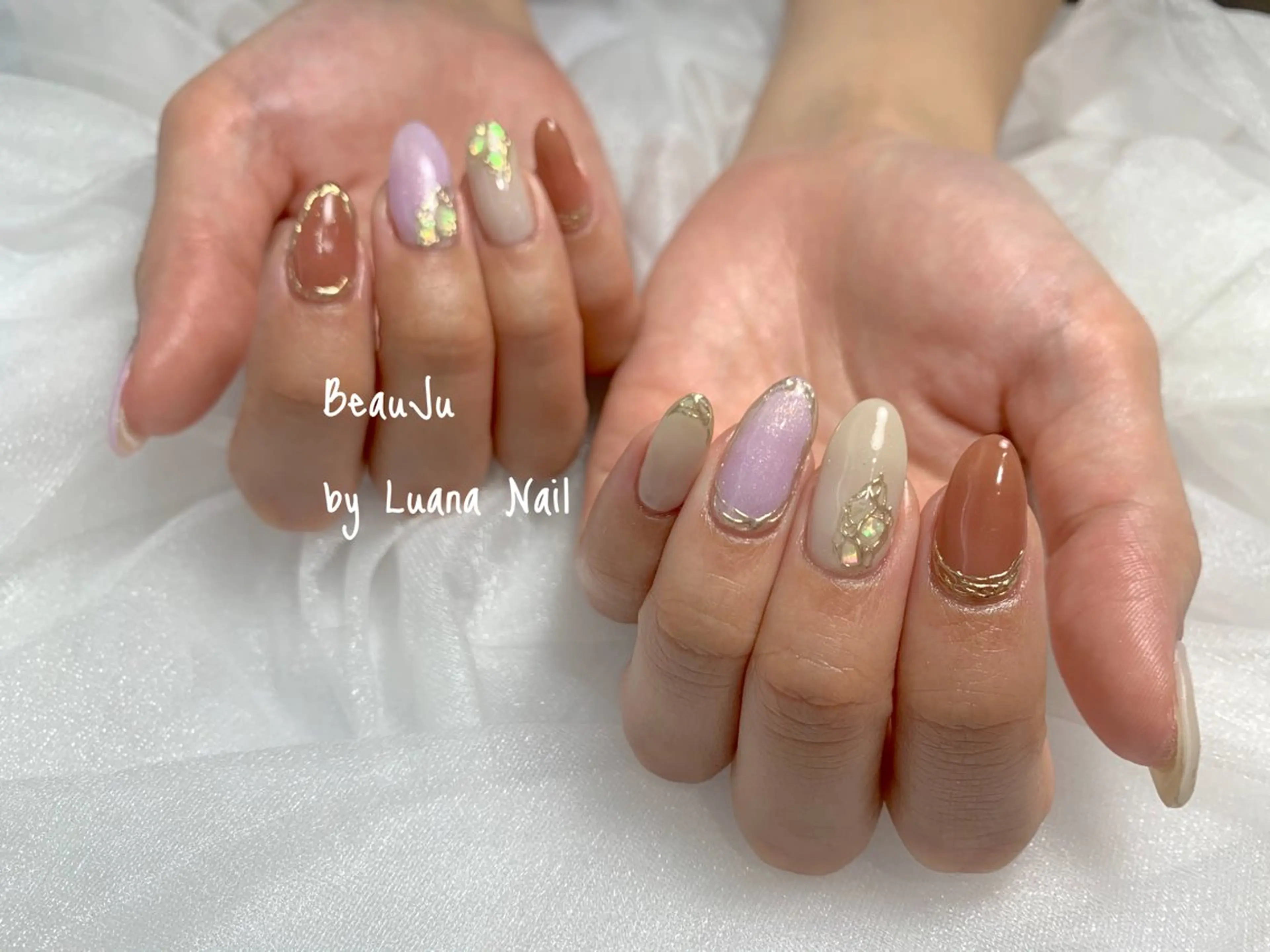 ネイル ミラーネイル ハンドネイル BeauJu by Luana Nailのネイルデザイン