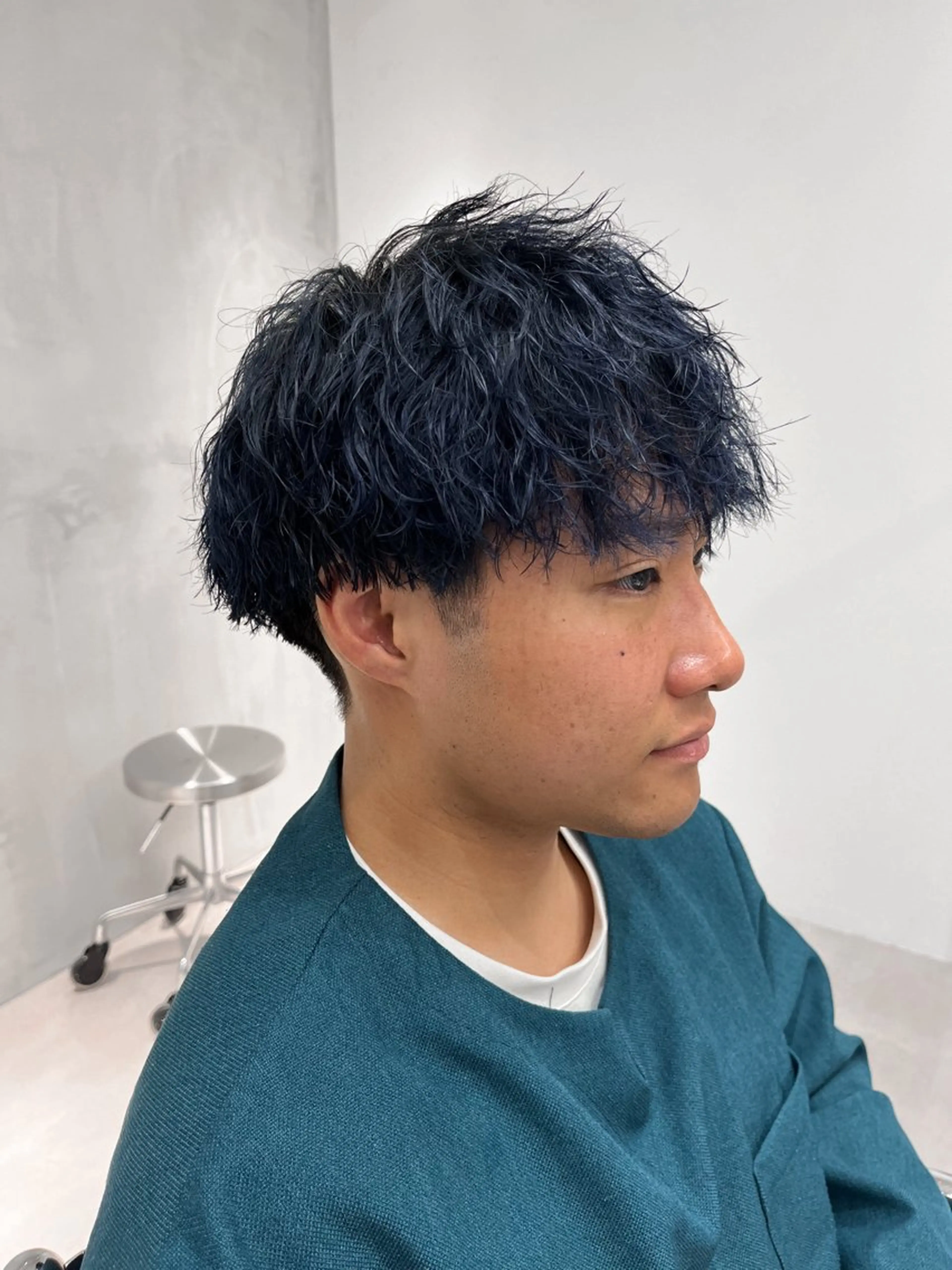 ショート パーマ メンズ ⚡メンズパーマフ ェードカットTomyのヘアスタイル