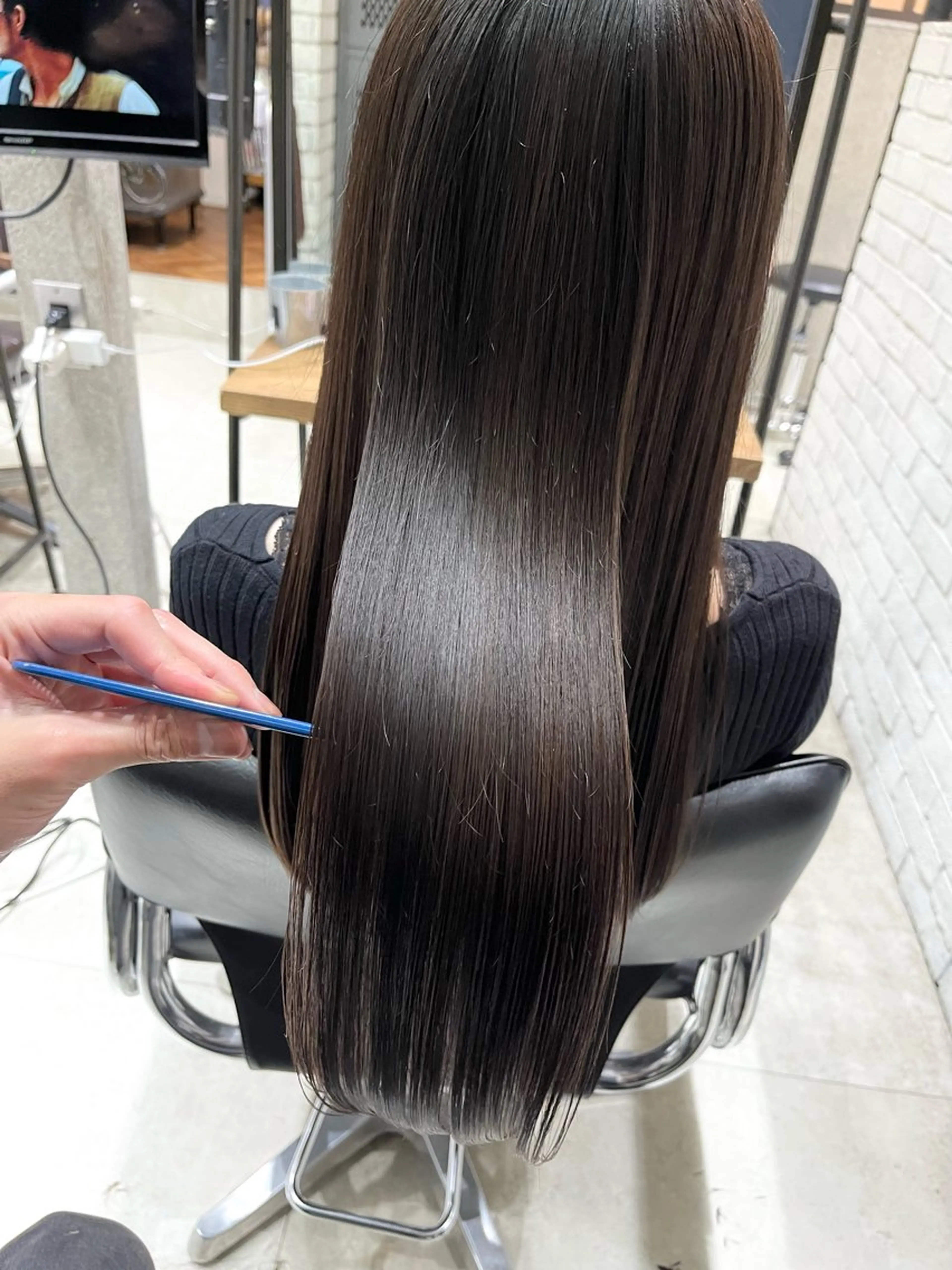 ロング 髪質改善 ヨシンモリ 韓国風ヘア トリートメント ワンホンヘア カット ヘアカラー トリートメント 🌈外国風ハイライト こうたろうのヘアスタイル