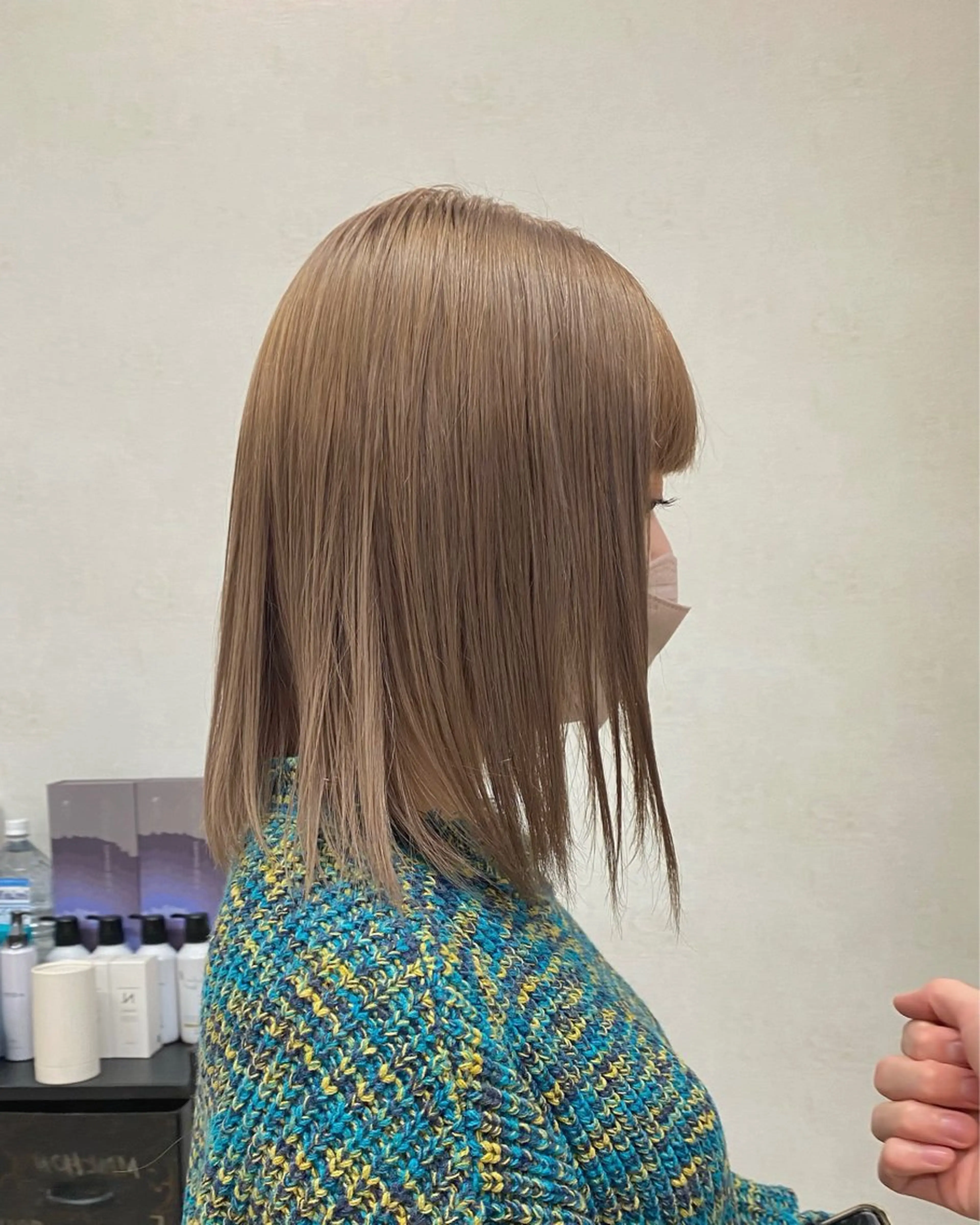 ミディアム カラー ヘアカラー SAKI⭐️ブリーチ ・デザインカラー⭐️のヘアスタイル