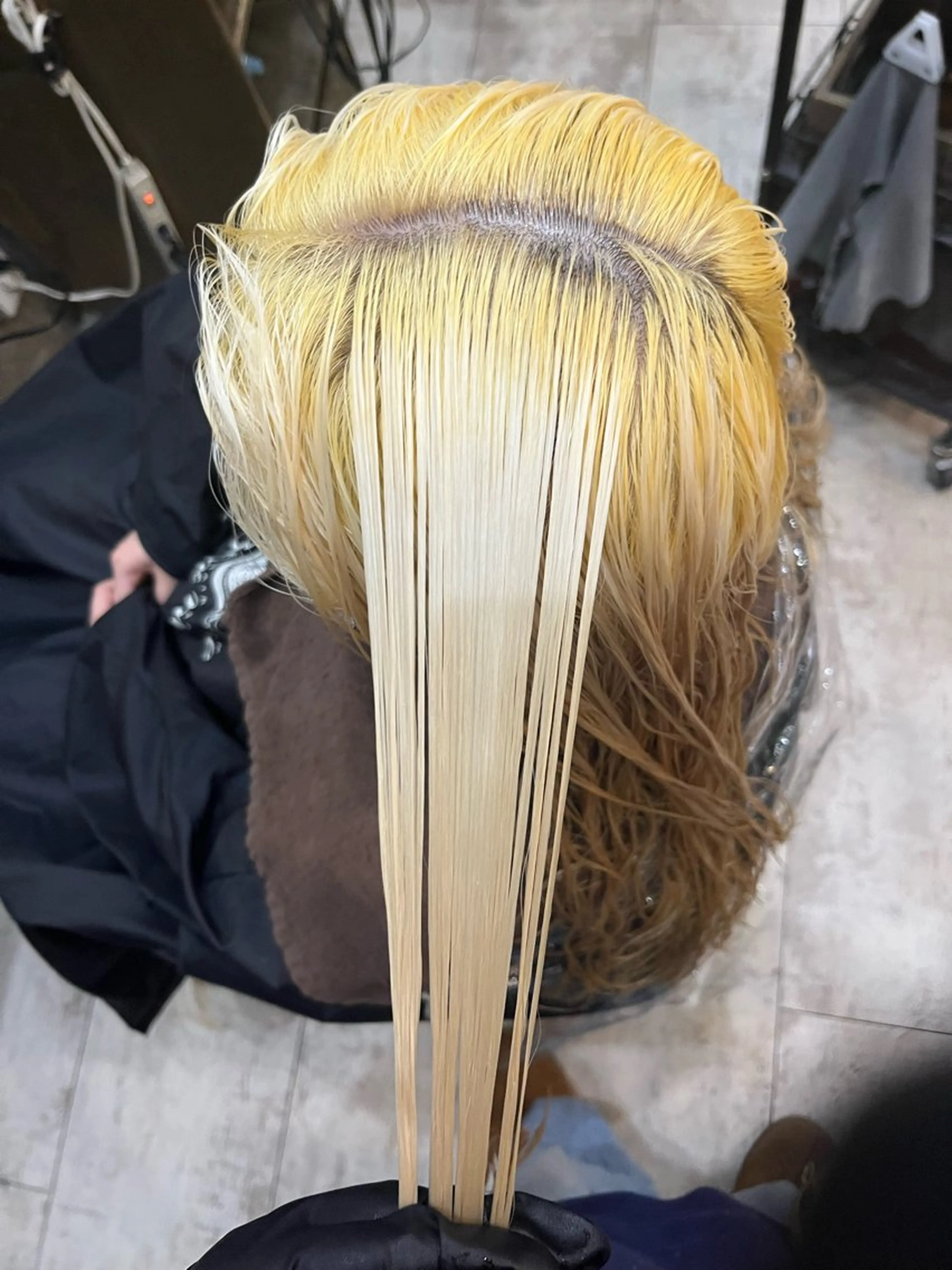 ロング ヘアカラー トリートメント 艶髪/ハイトーン/ ヘアセット/モエノのヘアスタイル