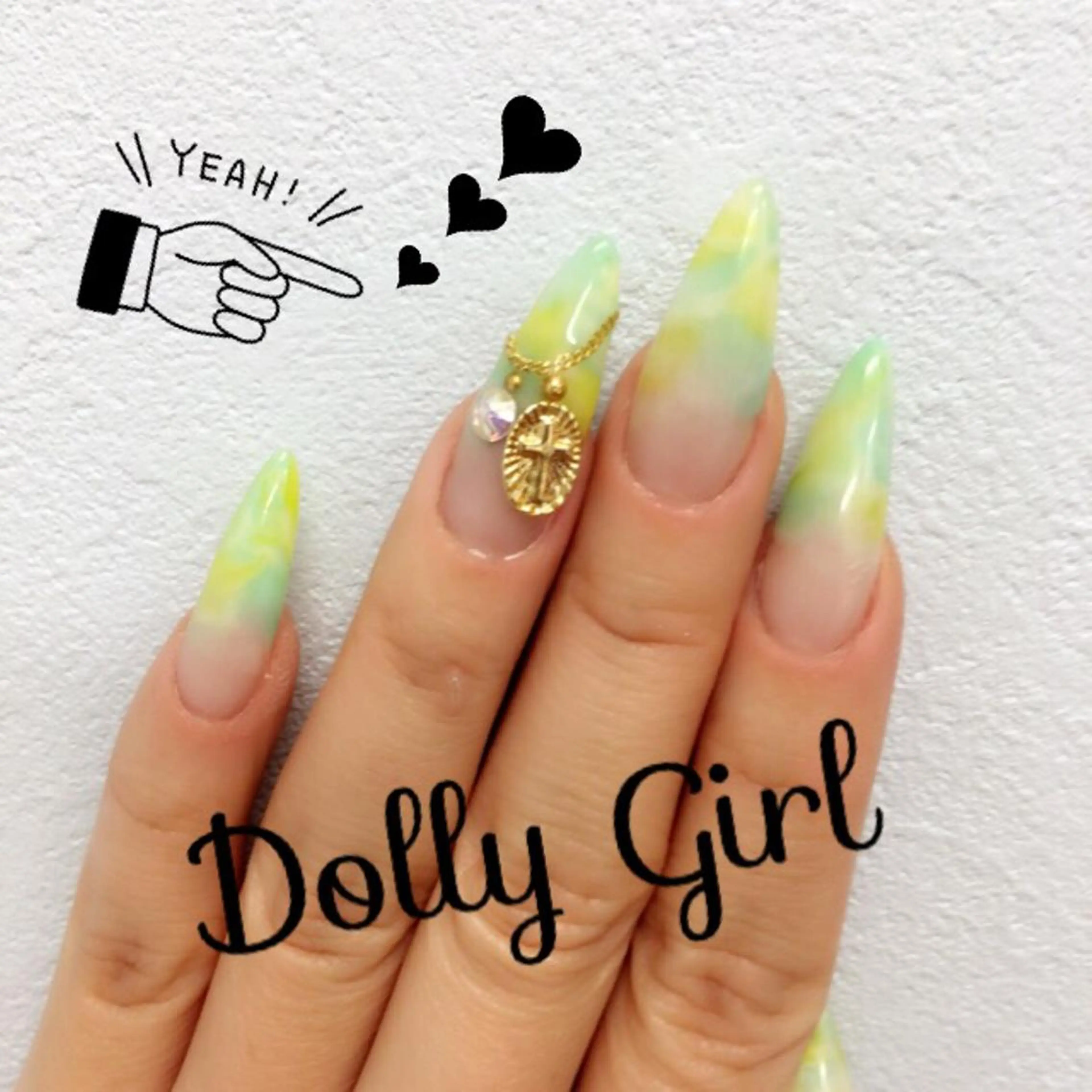 ネイル 大理石ネイル(マーブル) スカルプネイル DollyGirl KYOKOのネイルデザイン