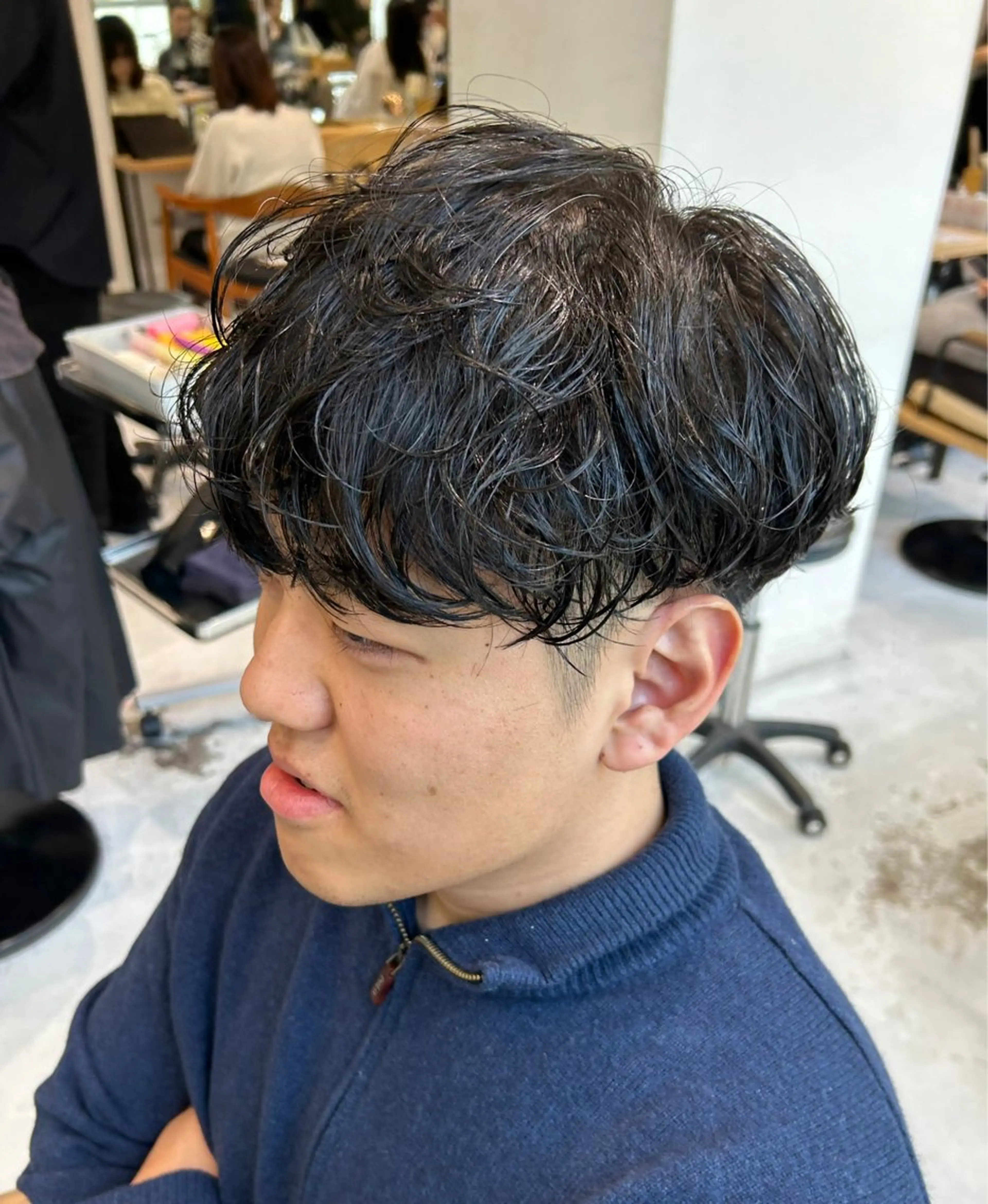 パーマ メンズ カット パーマ メンズ清潔感のプロ 💈メンズパーマ藤田のヘアスタイル