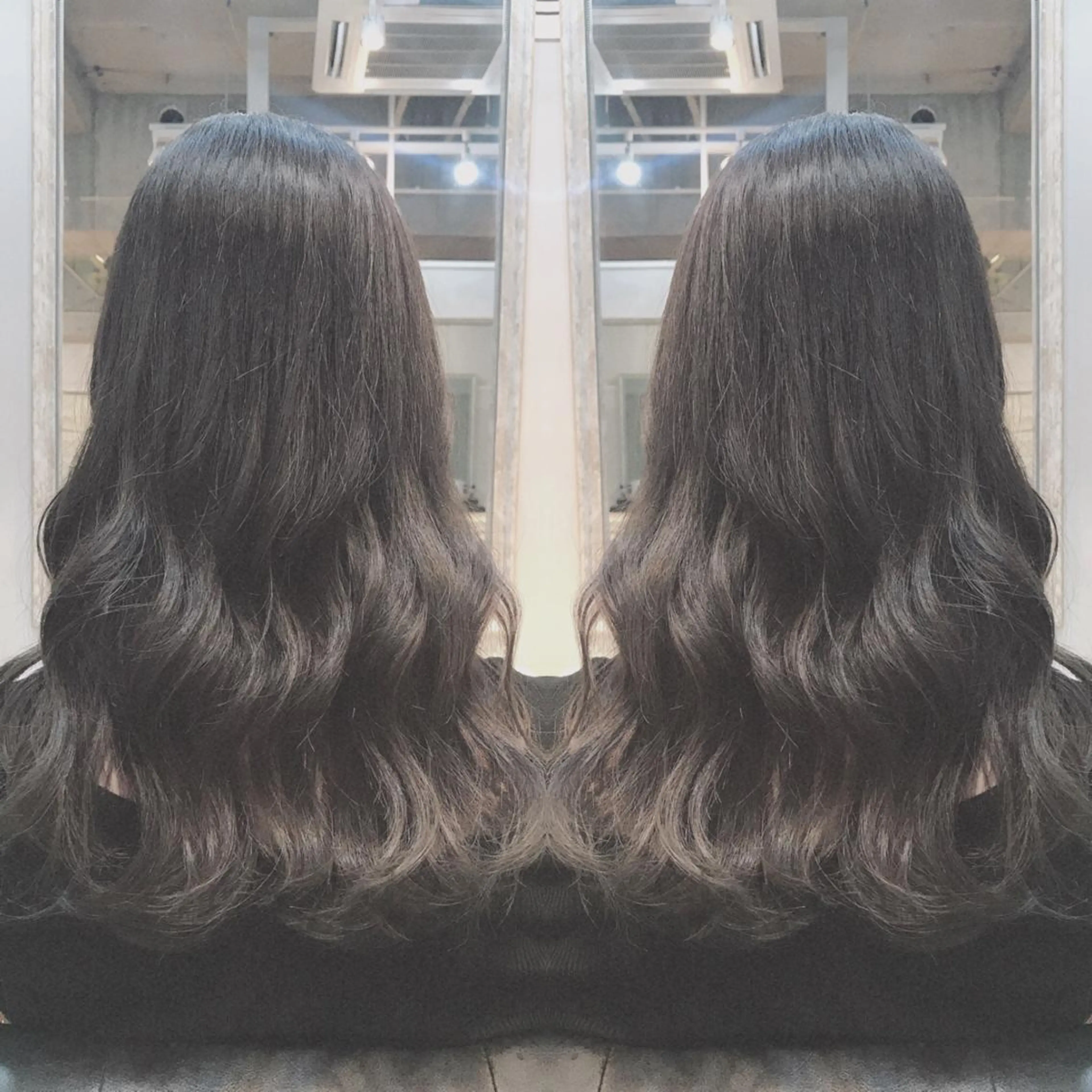 ロング カラー カット ヘアカラー トリートメント 重政 和樹のヘアスタイル