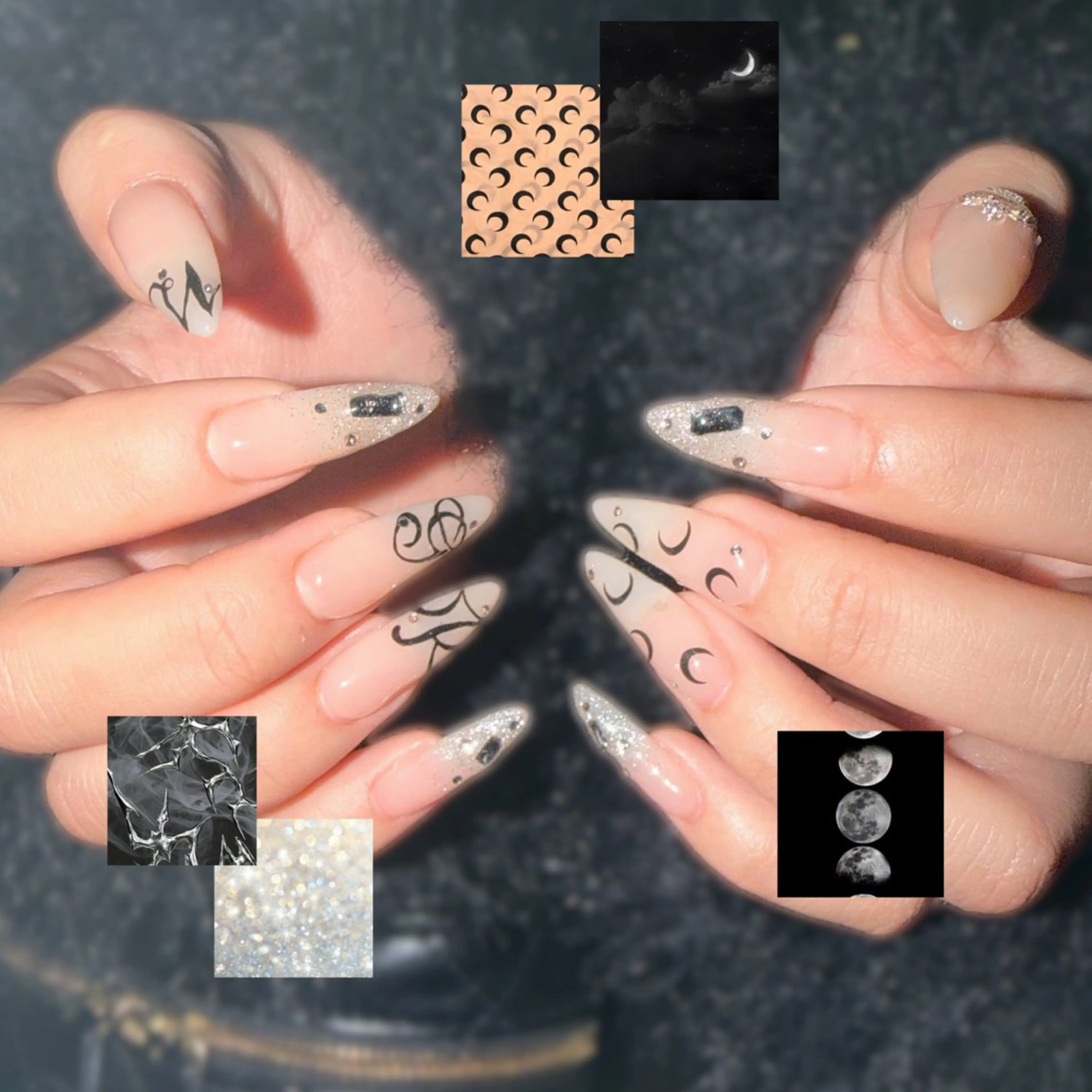 ネイル ハンドネイル Nail Share Salon Mariris所属・ユカ𖤐nail 堺筋本町/心斎橋のネイルデザイン