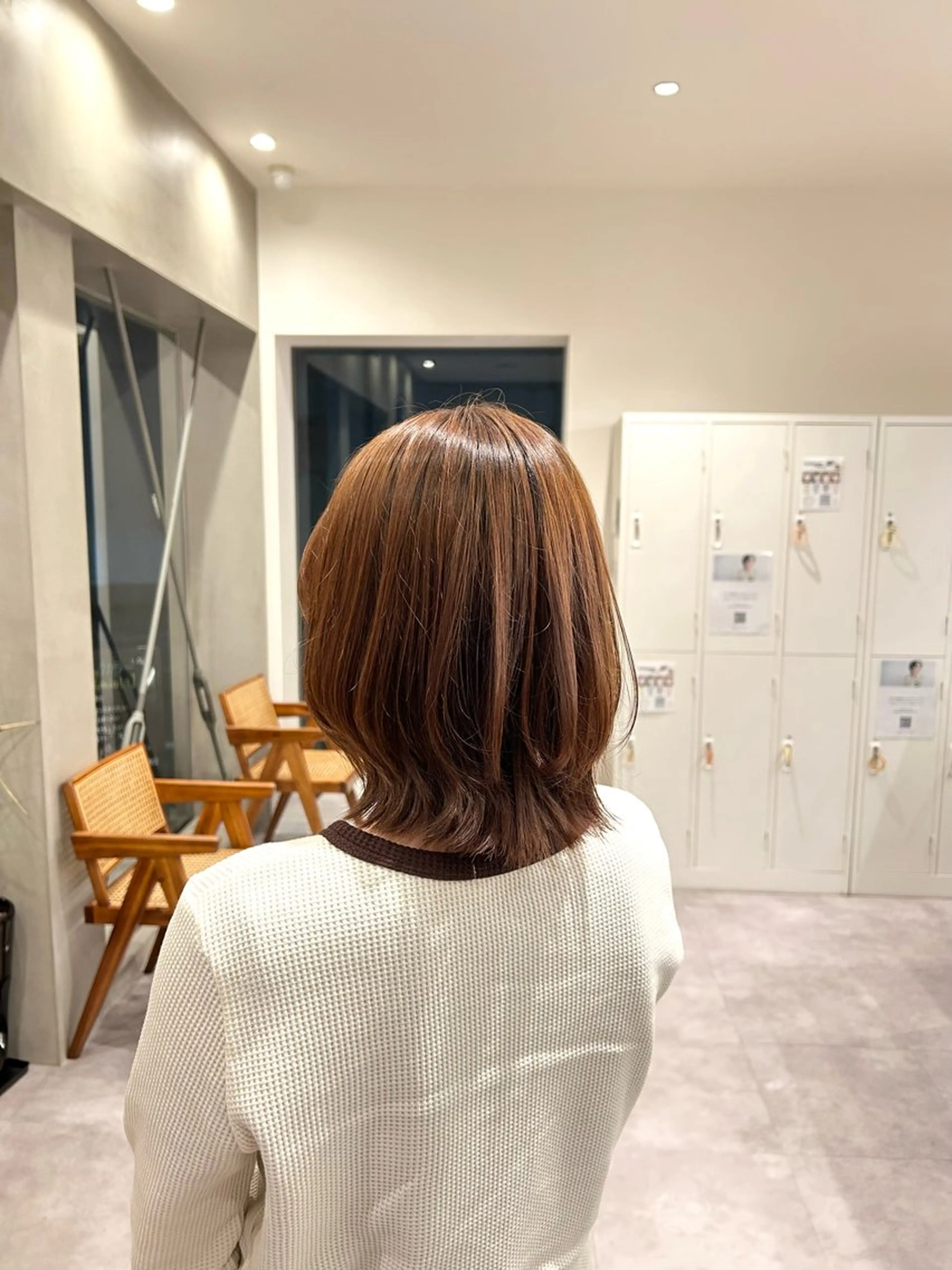 ミディアム ボブレイヤー ボブ レイヤーカット カット トリートメント AILERON 神村のヘアスタイル