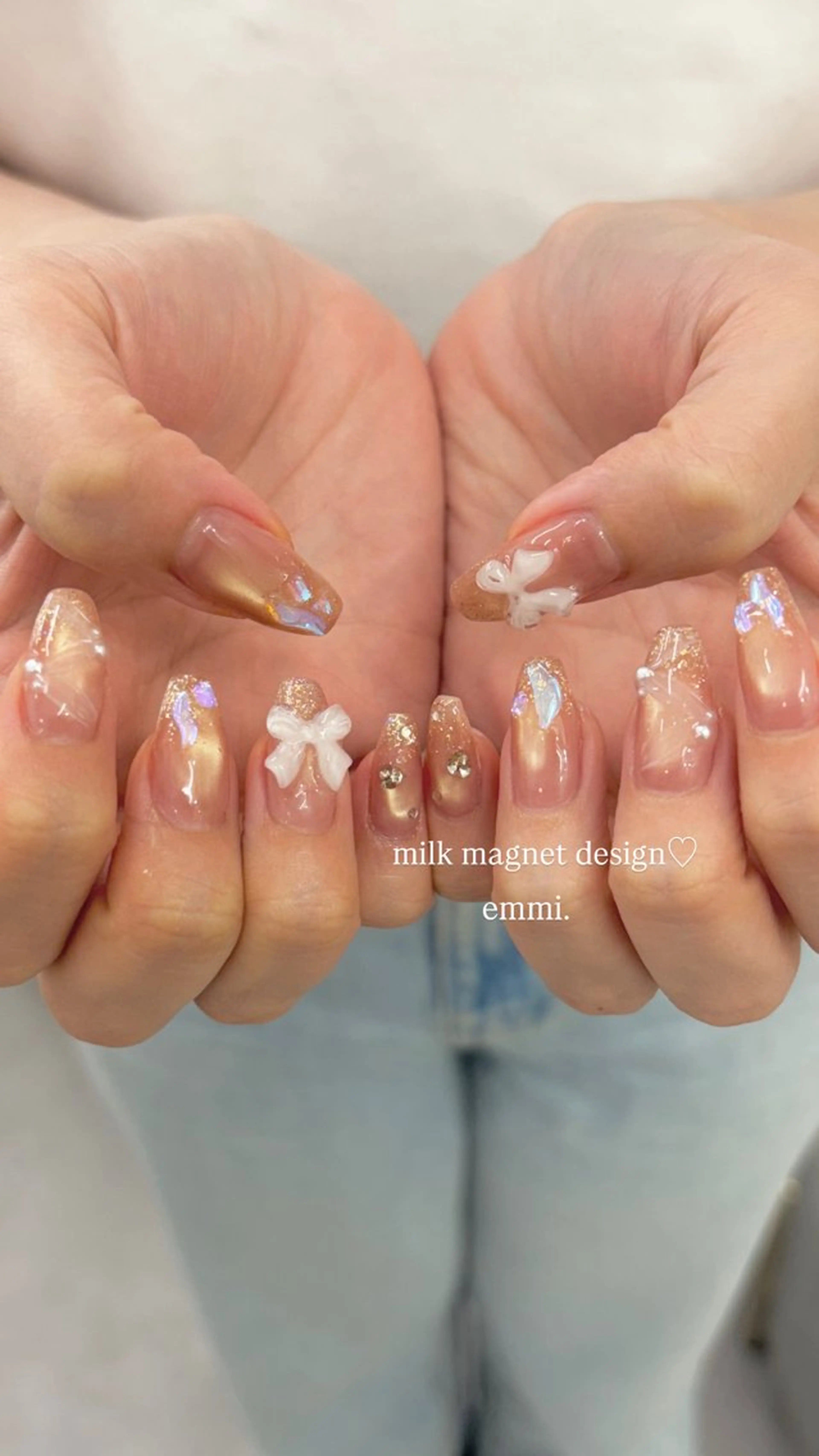 ネイル チークネイル フットネイル フレンチネイル ガーリー 氷ネイル・うるうるネイル ハンドネイル emmi nailのネイルデザイン