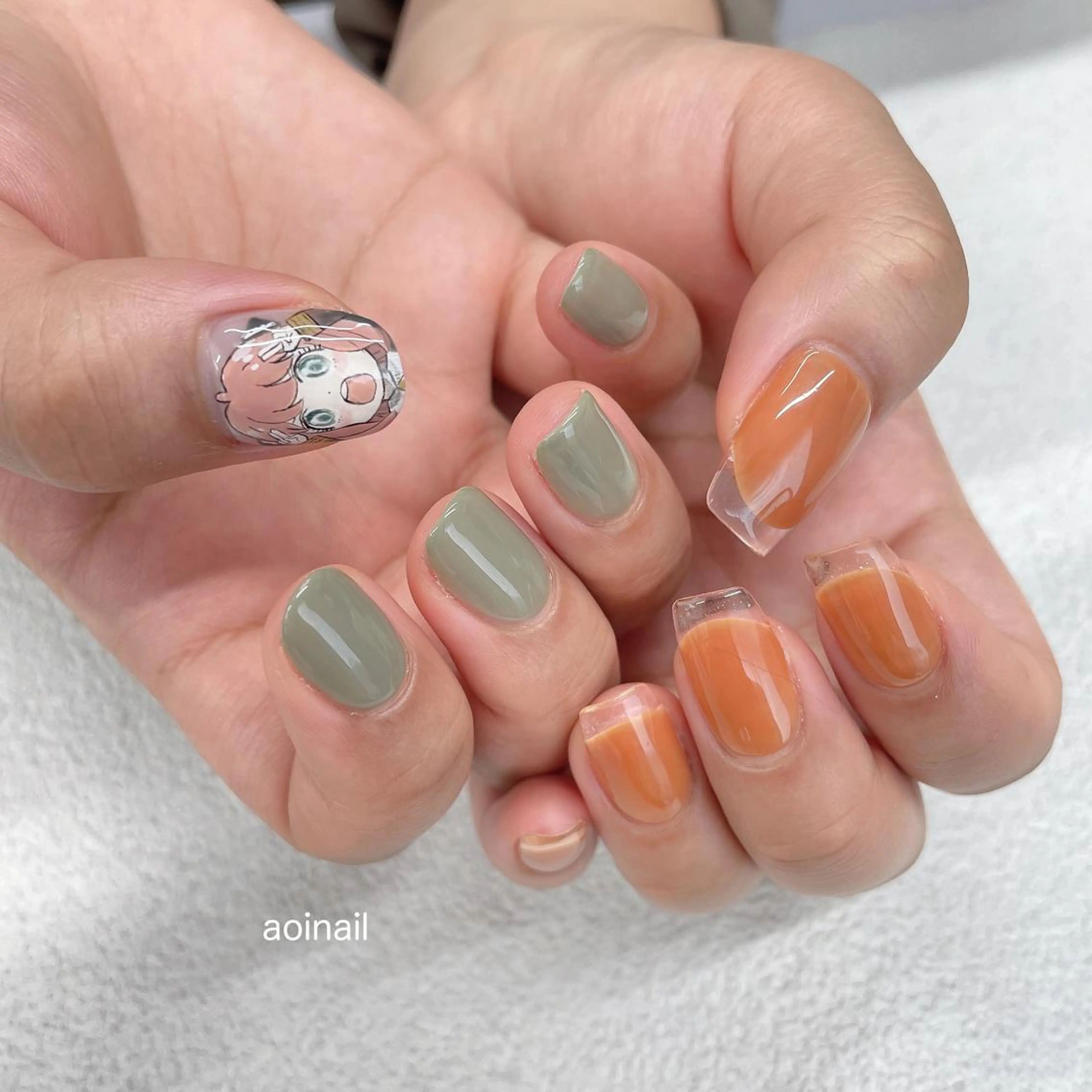 ネイル クリアネイル フレンチネイル ハンドネイル ハンドケア NAIL SALON le'anaのネイルデザイン