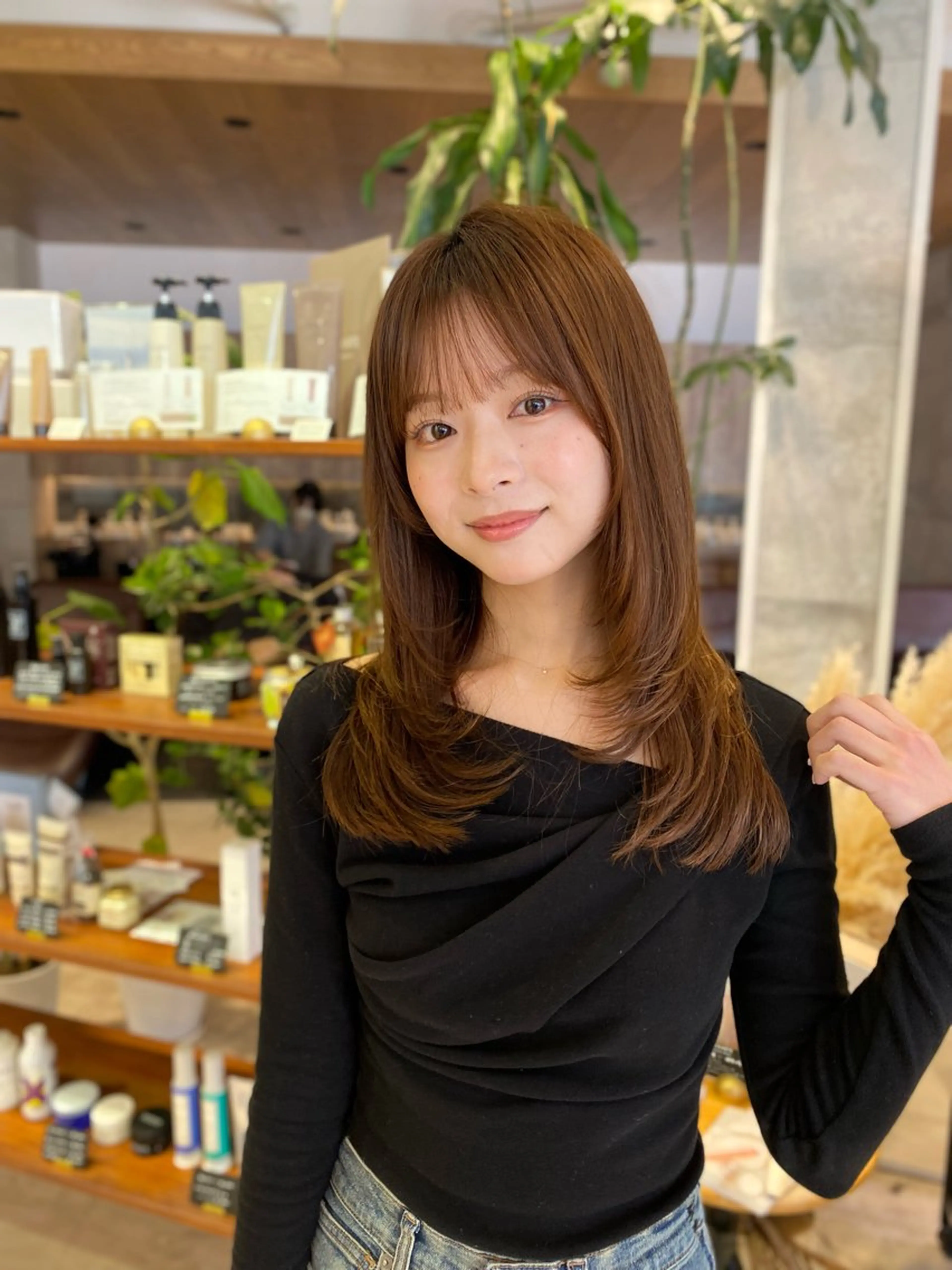 セミロング 表参道/ 韓国レイヤー/千優のヘアスタイル