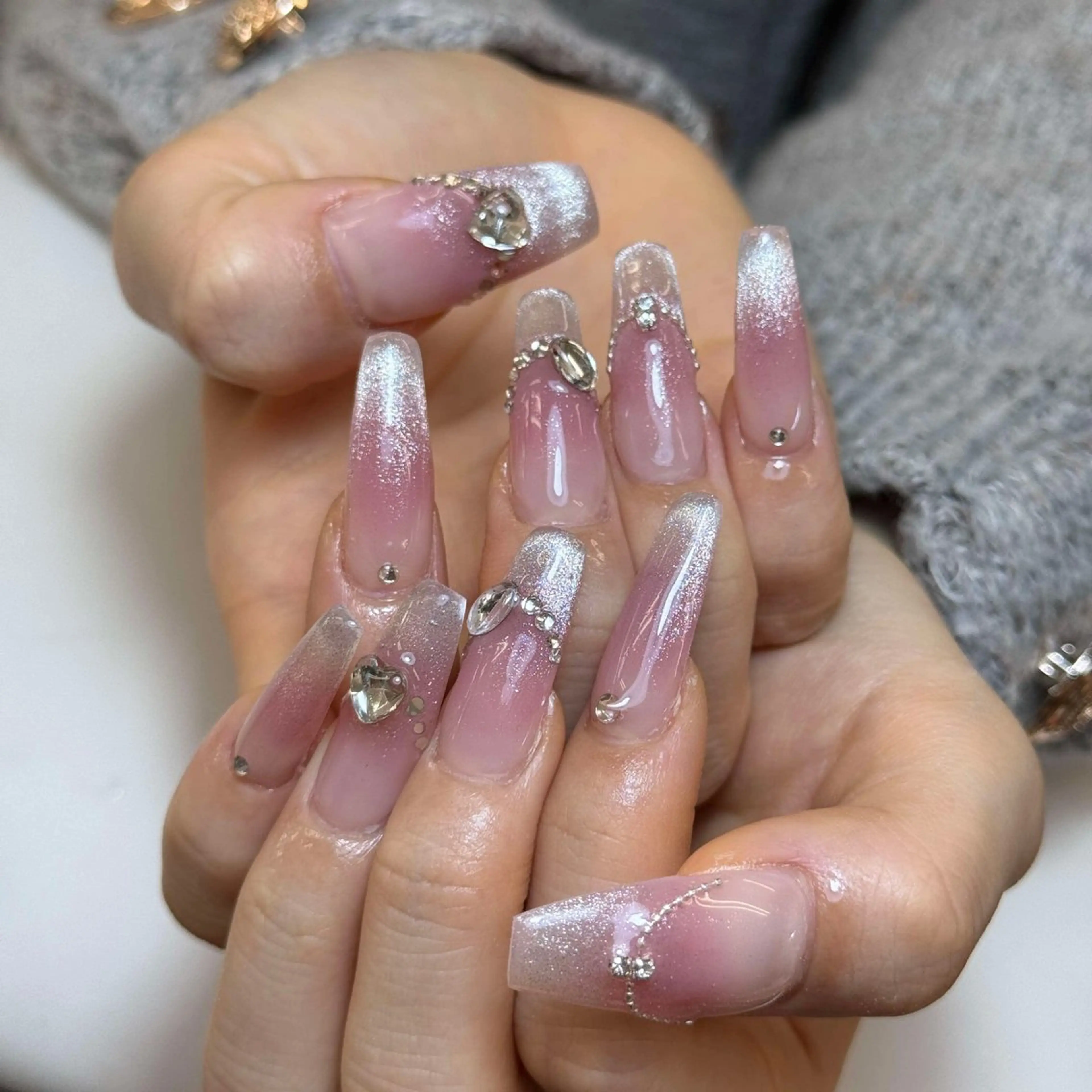ネイル チークネイル マグネットネイル Chan nailsのネイルデザイン