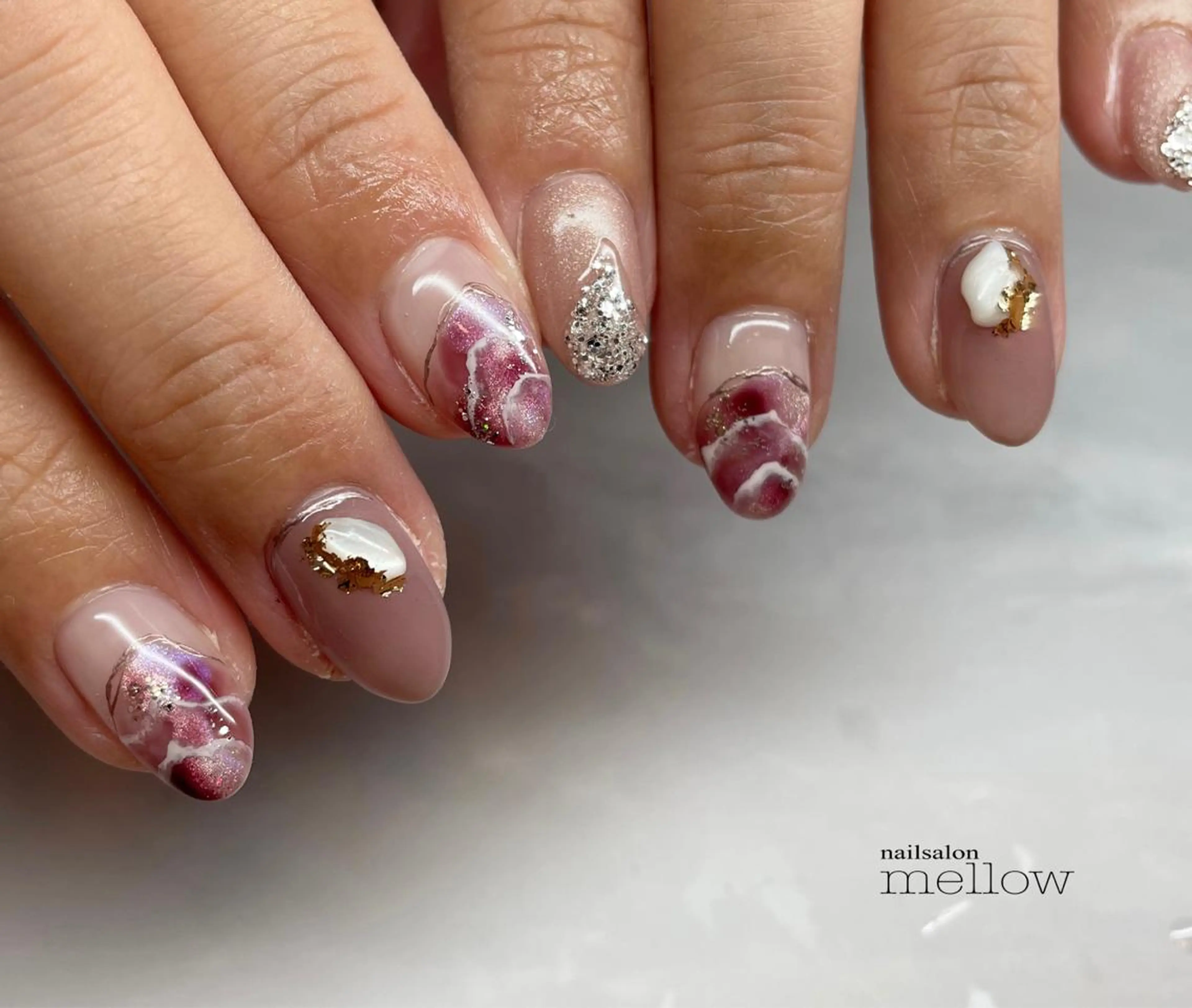 ネイル ニュアンスネイル ピンク 大山 浩美のネイルデザイン