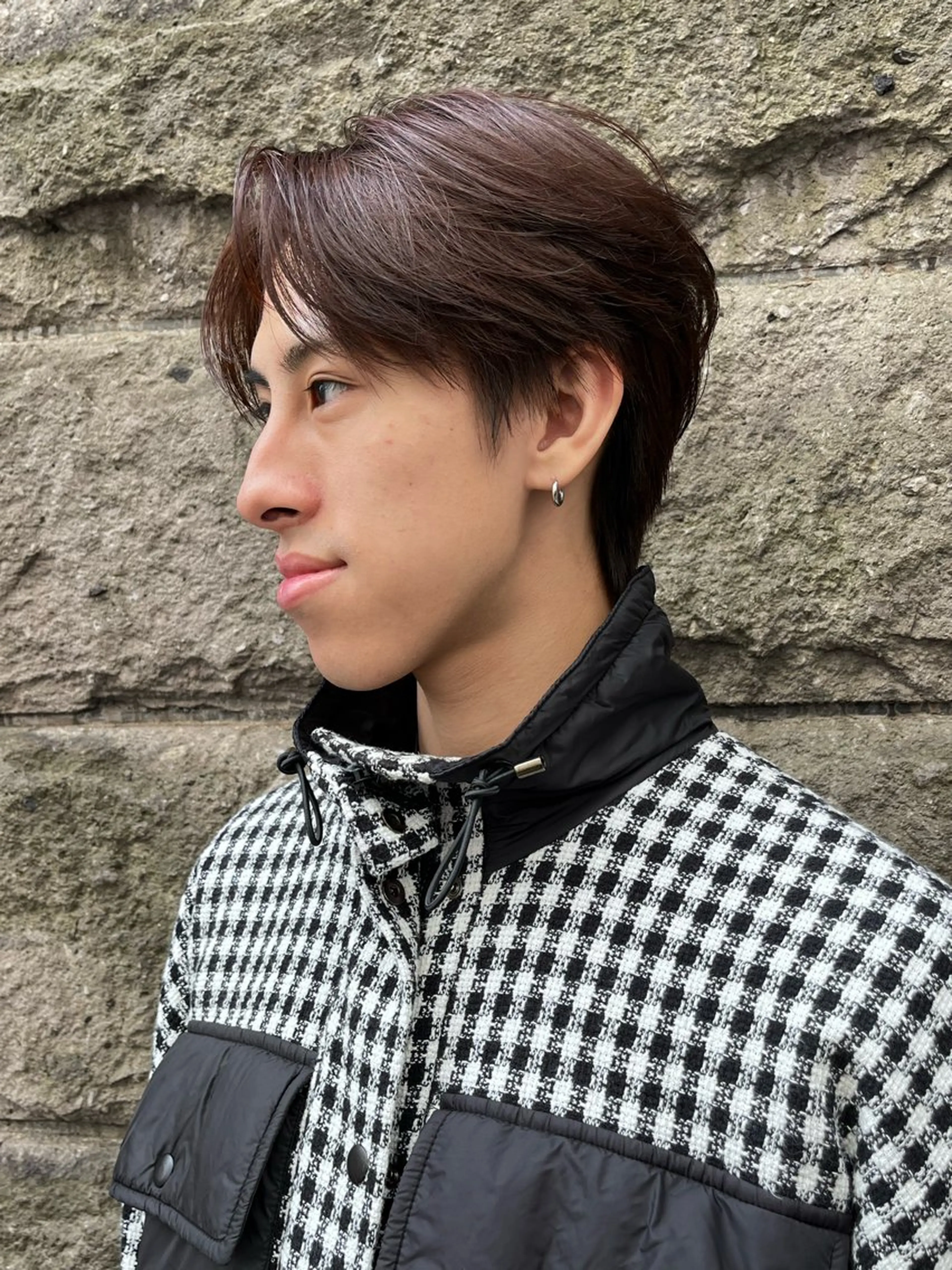 カラー メンズ ブラウンカラー ピンクカラー 友輝 /札幌美容師のヘアスタイル