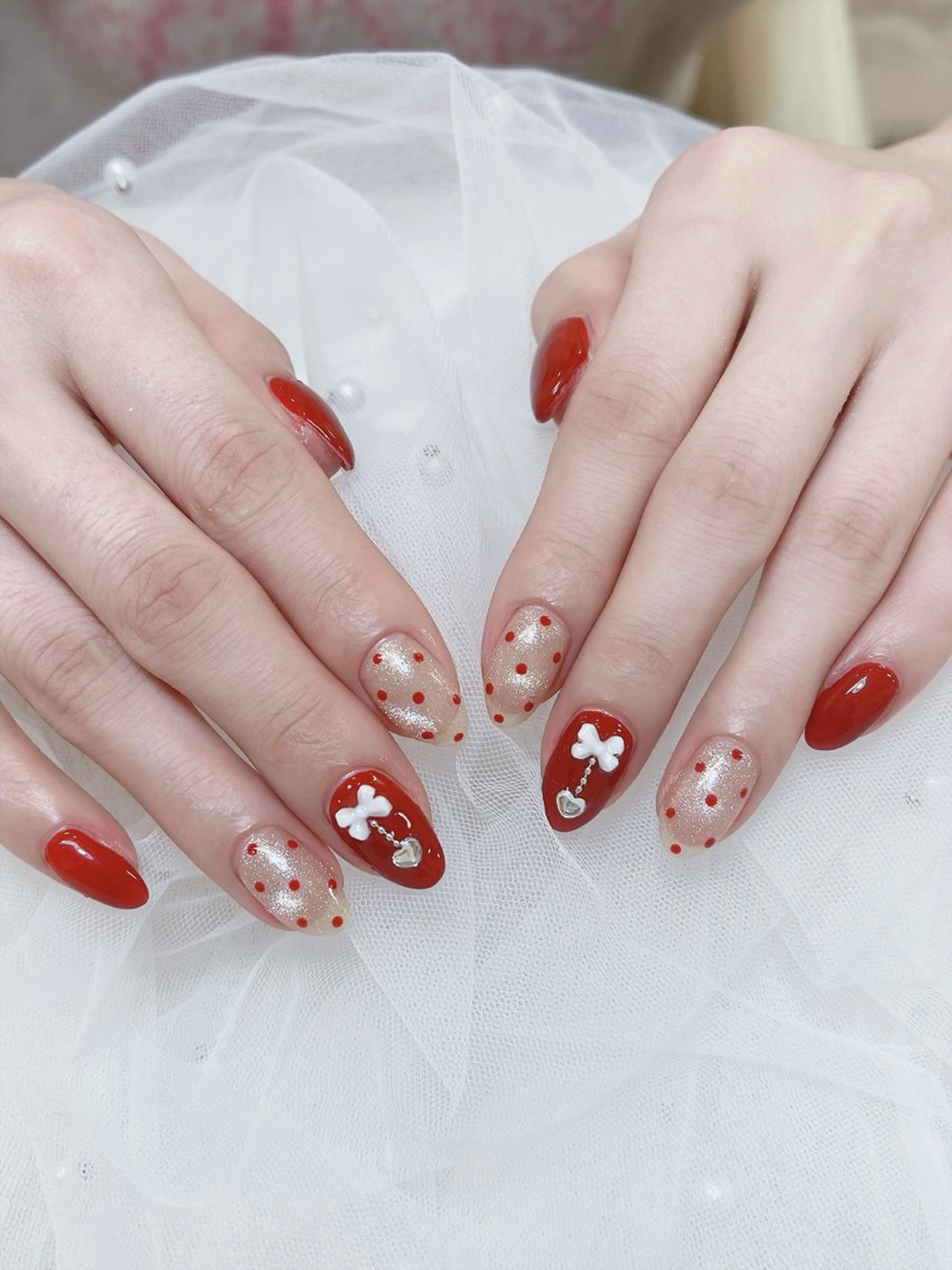 ネイル チークネイル 成人式 フレンチネイル グラデーション 氷ネイル・うるうるネイル ハンドネイル DUO   MI nail salonのネイルデザイン