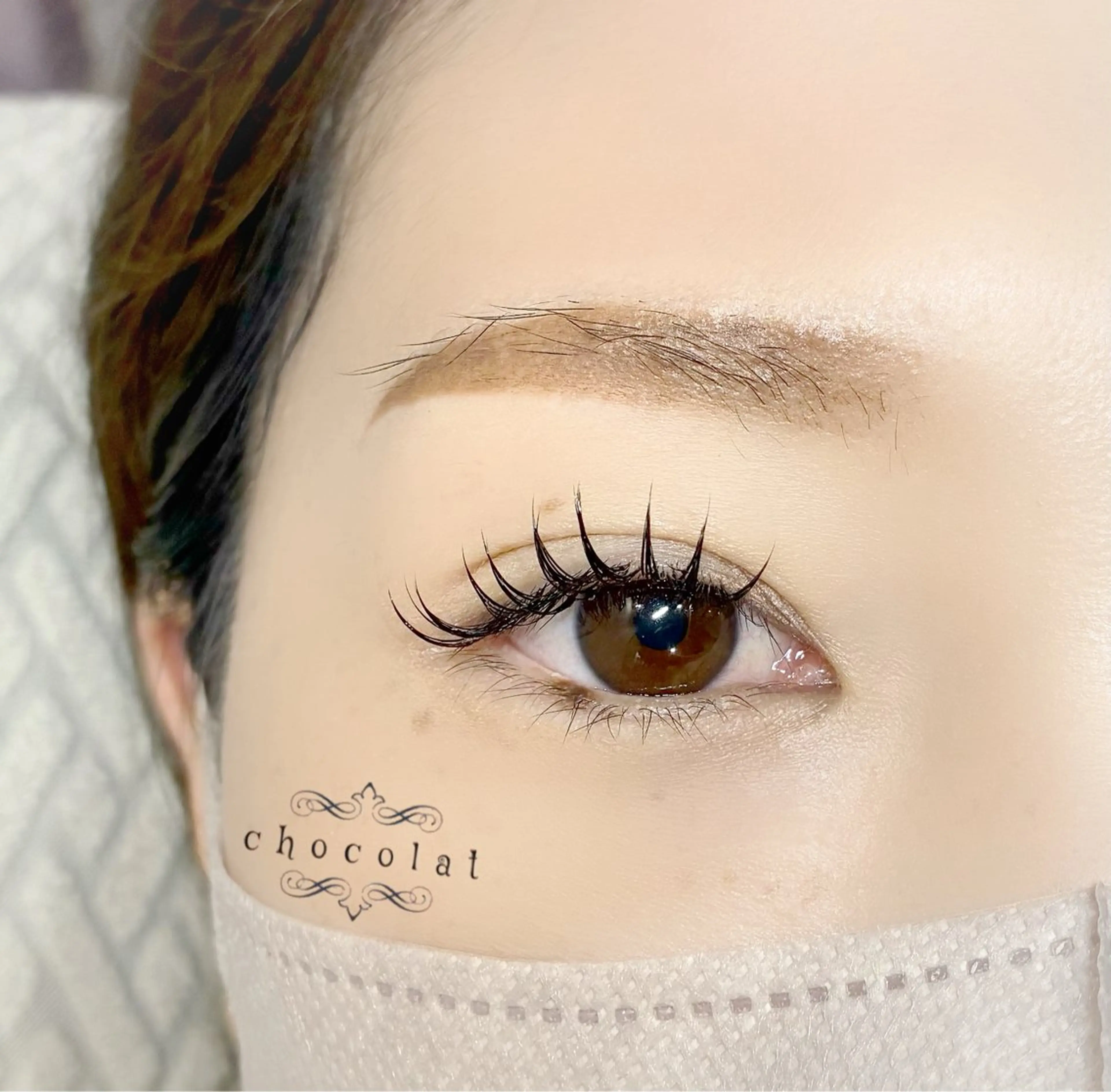 マツエク・マツパ Dカール フラットラッシュ 岩井 羅菜のマツエク・マツパデザイン