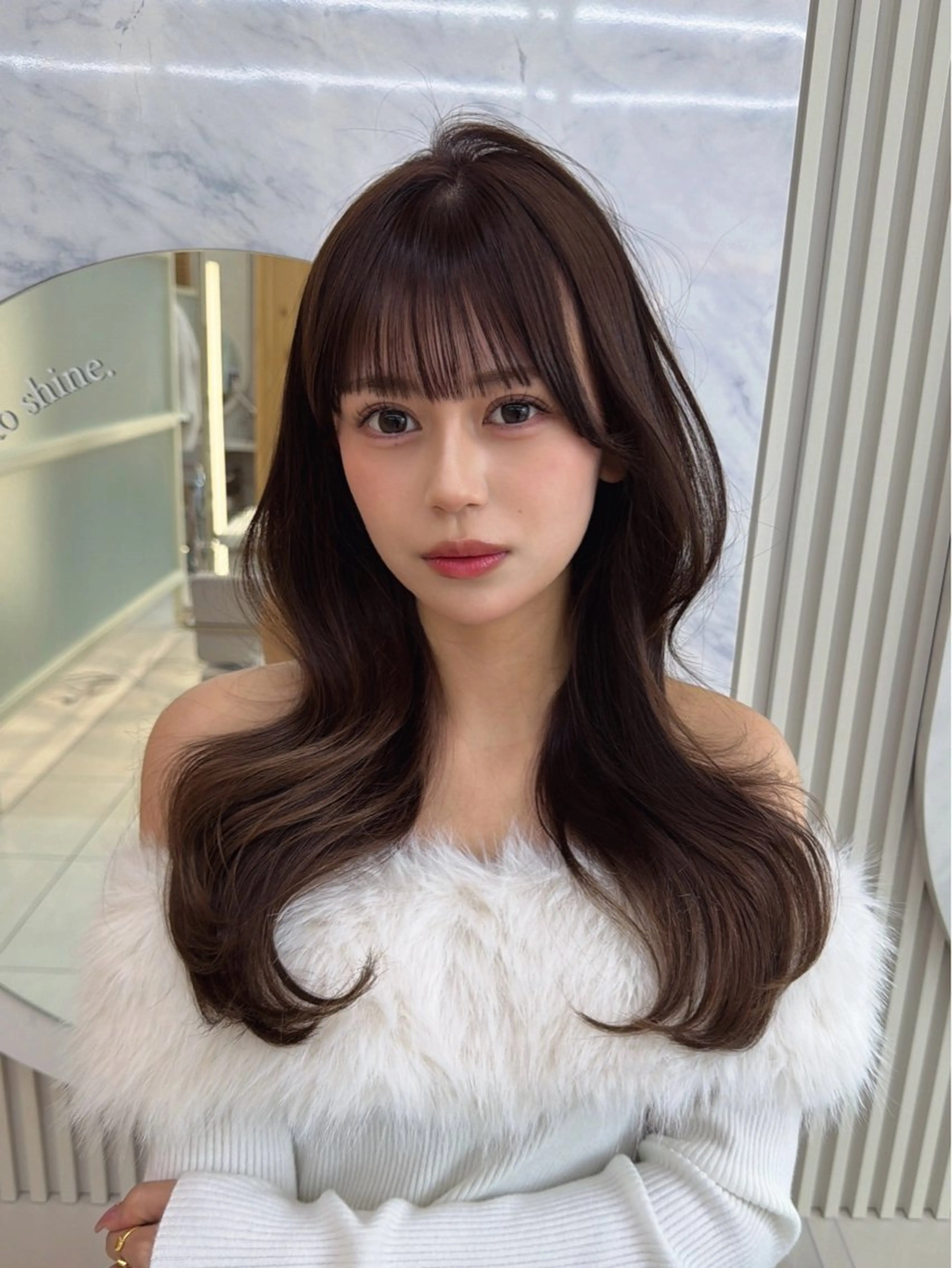 セミロング カット ヘアカラー トリートメント レイヤー/顔周り /韓国ヘア/TAKUのヘアスタイル