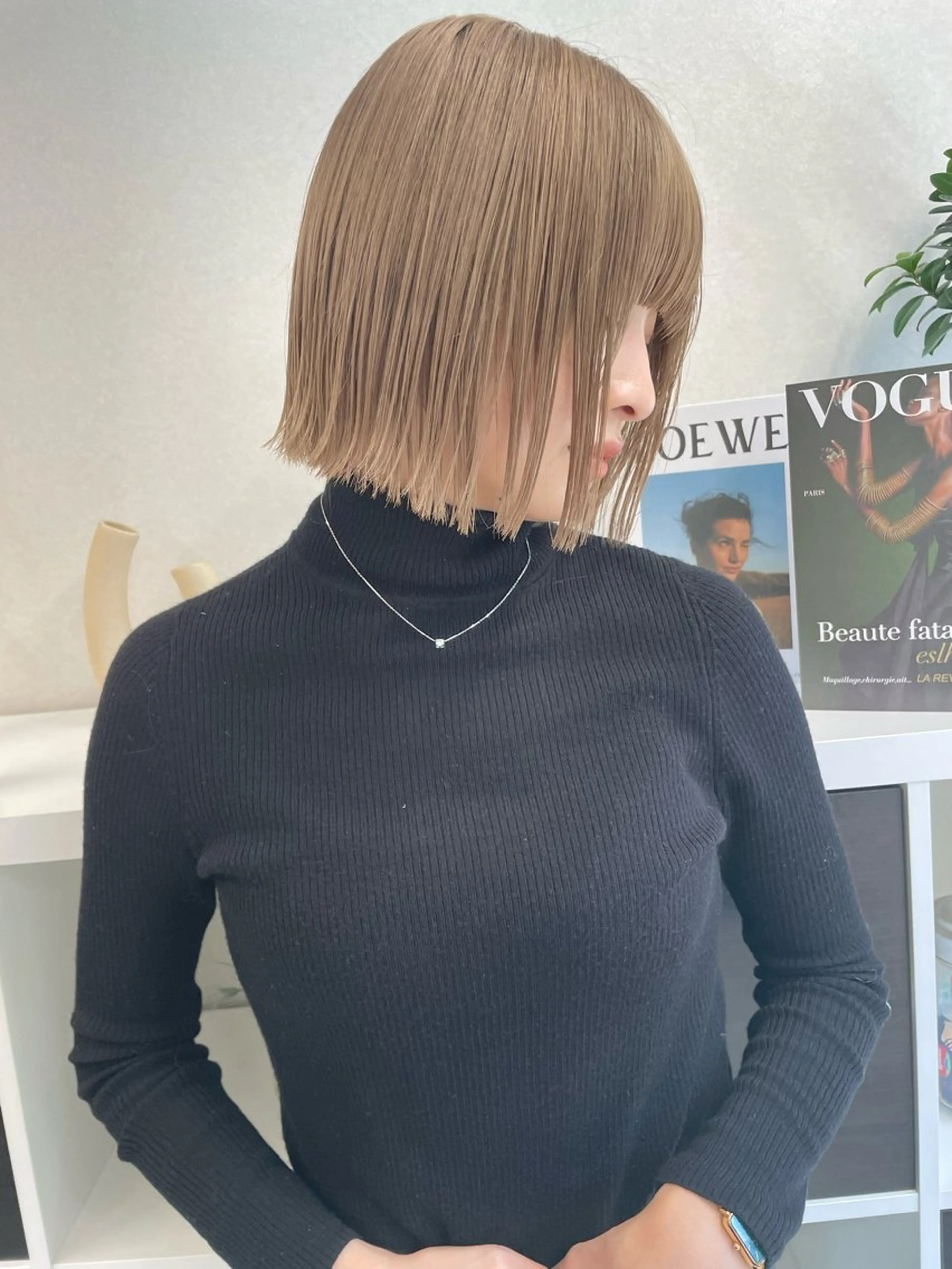 ミディアム カラー sand  池袋所属・ボブ特化美容師 🌈うめつたいがのヘアスタイル