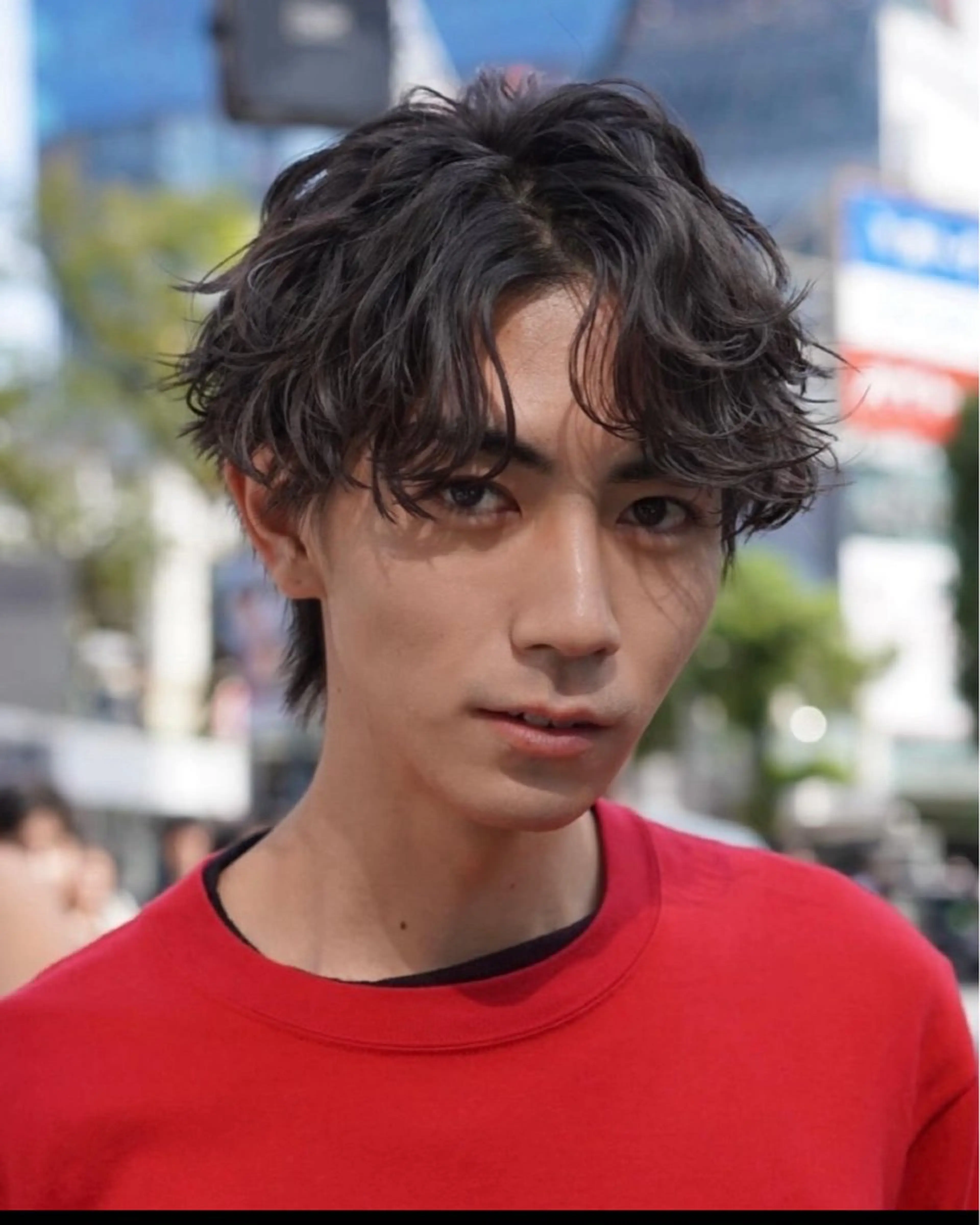 ショート カラー パーマ メンズ キッズ メンズパーマ 波巻きパーマ 栄💗レイヤーカット ｜パーマ｜haruのヘアスタイル