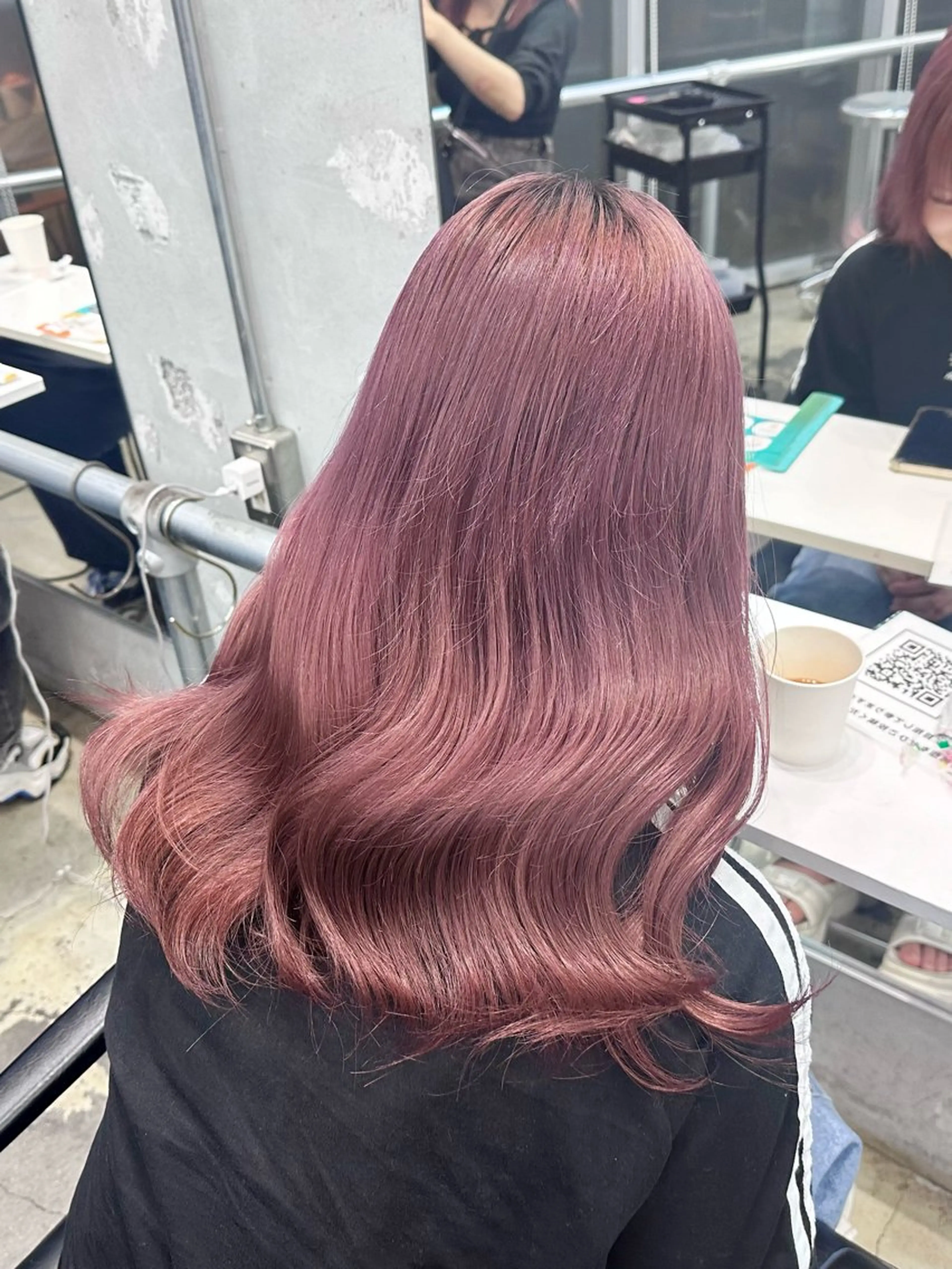 ロング カラー ヘアアレンジ ピンクカラー 🎀モテ暖色× エクステ🎀あかりのヘアスタイル