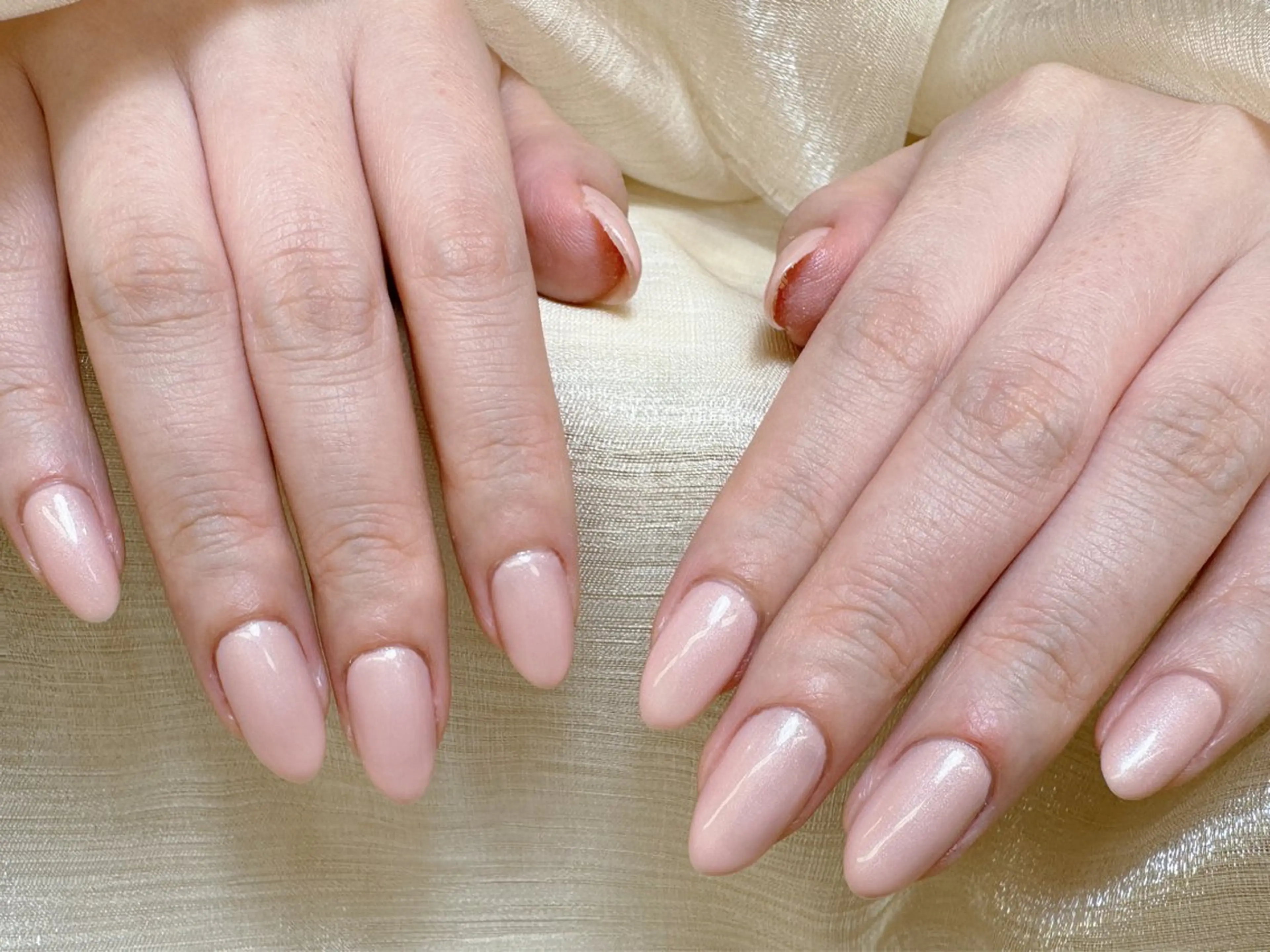 ネイル オーロラネイル 長さ出し フレンチネイル ジェルネイル 韓国ネイル ハンドネイル Hi nail 【ハイネイル】池袋のネイルデザイン