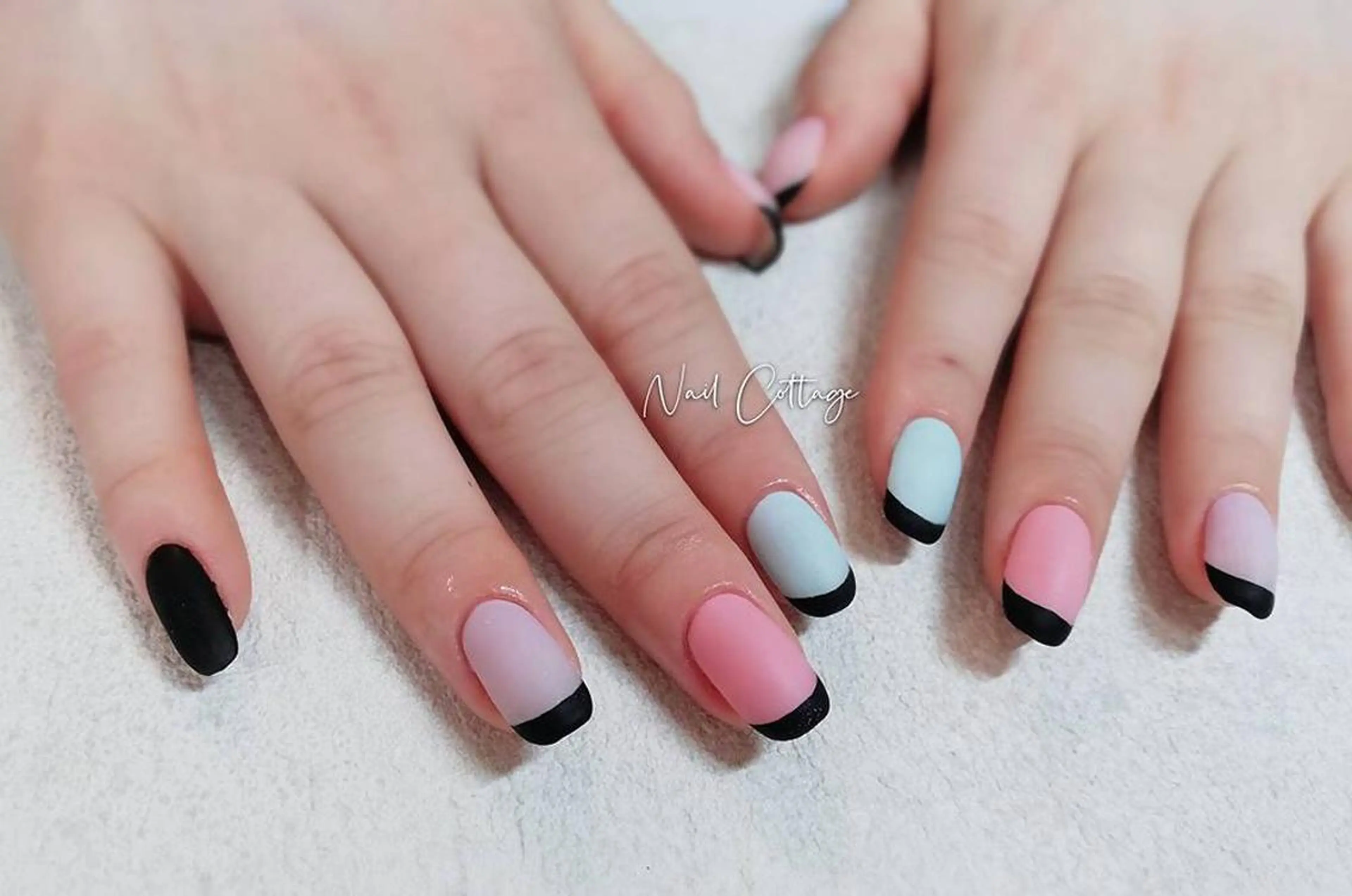 ネイル フレンチネイル マットネイル Nail cottageのネイルデザイン