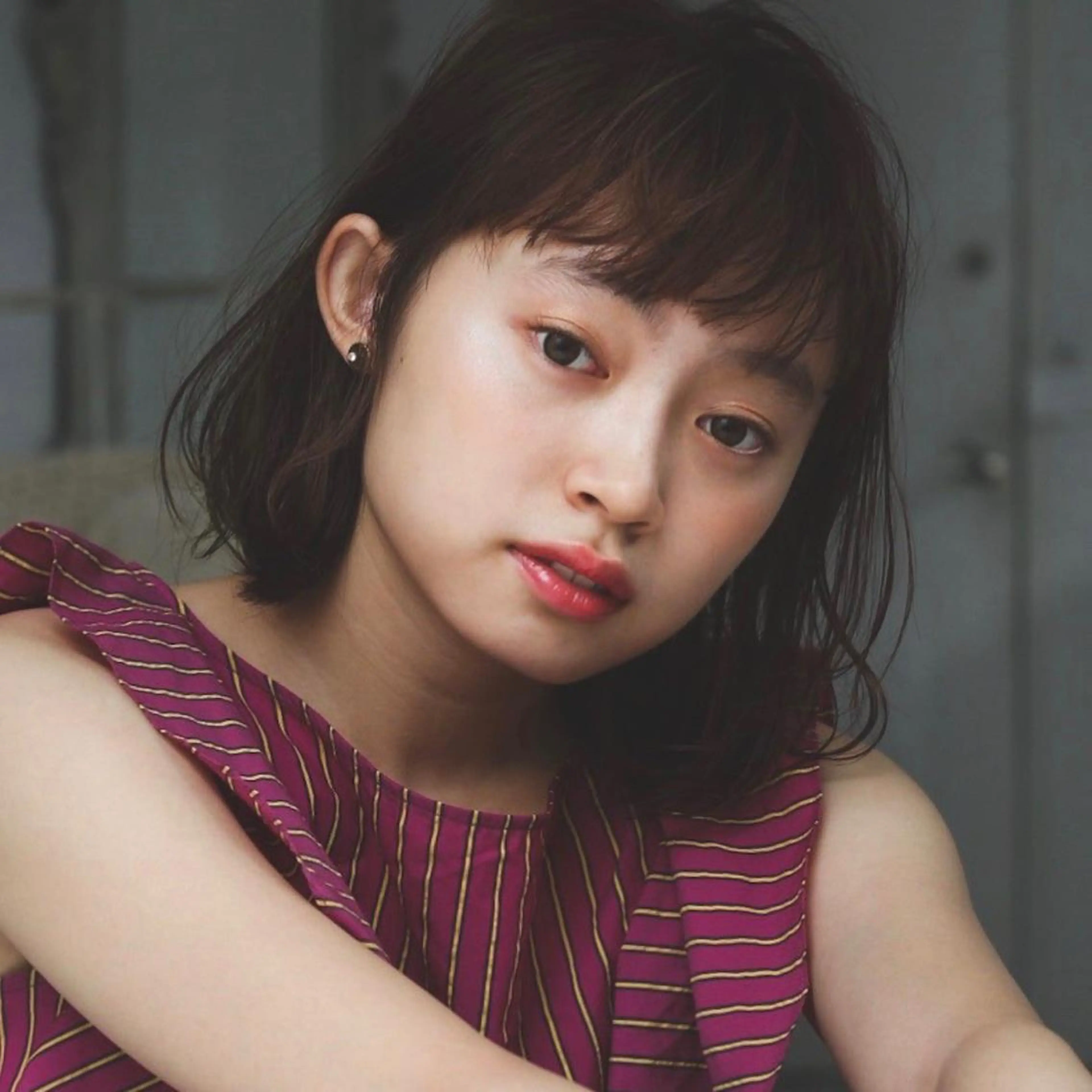 ミディアム カット ヘアカラー トリートメント 【完全個室】髪質改善 暖色カラー/山崎唯奈のヘアスタイル