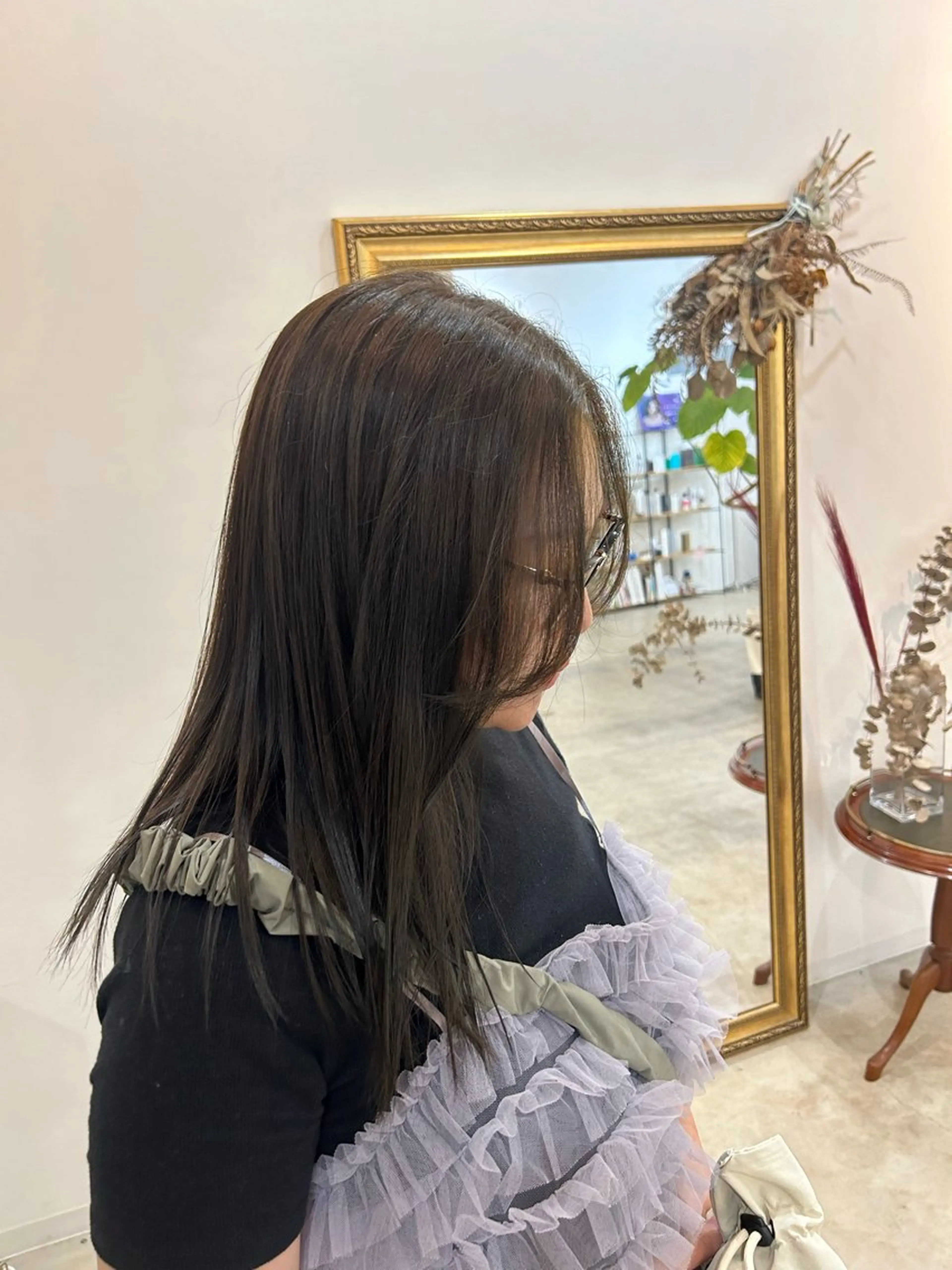 カラー ブラウンカラー オリーブブラウン anjii リンのヘアスタイル