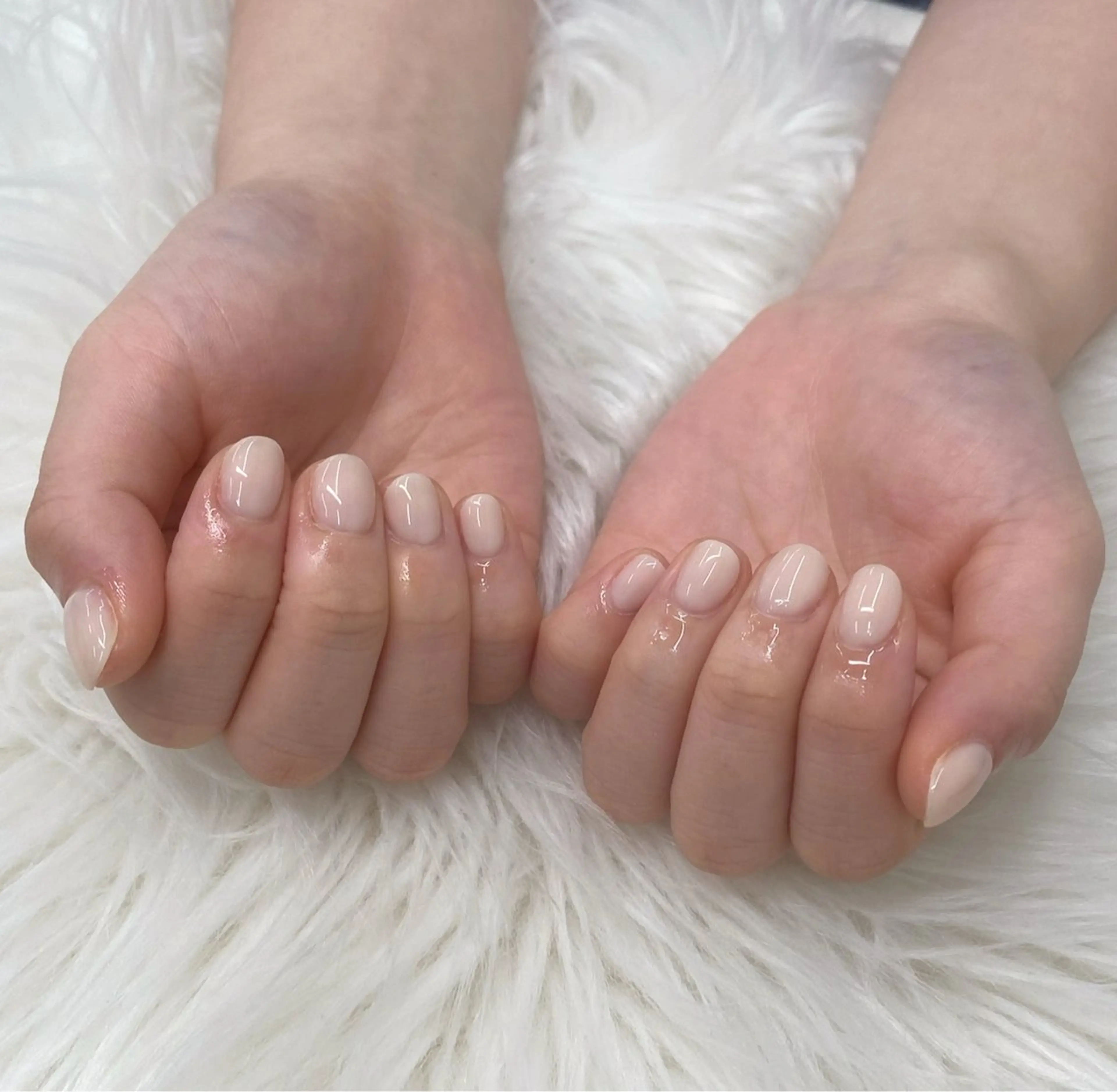 ネイル ワンカラーネイル ホワイト ハンドネイル エリクサーネイル池袋 小川のネイルデザイン