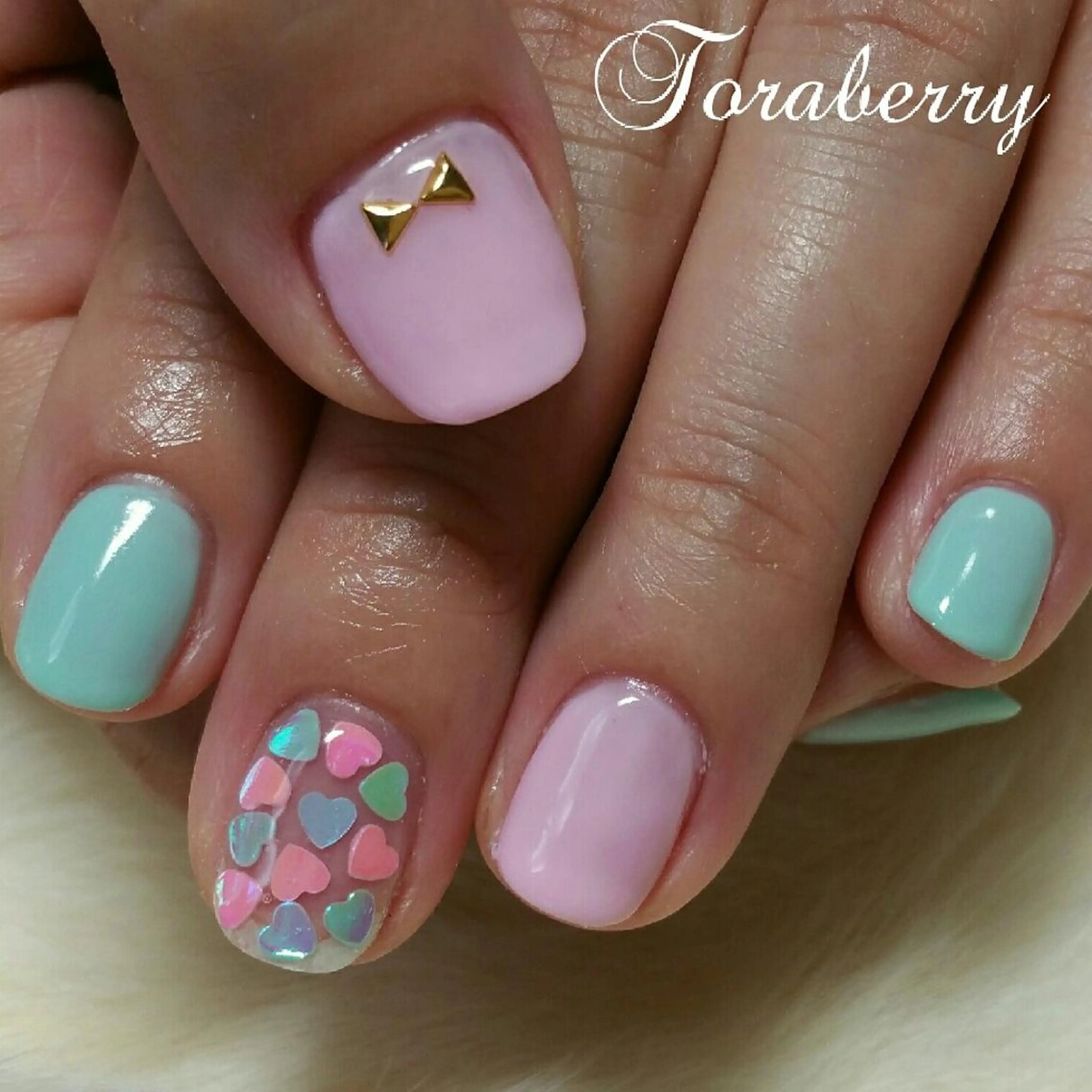 ネイル バレンタイン ハンドネイル ネイリスト なつみのネイルデザイン