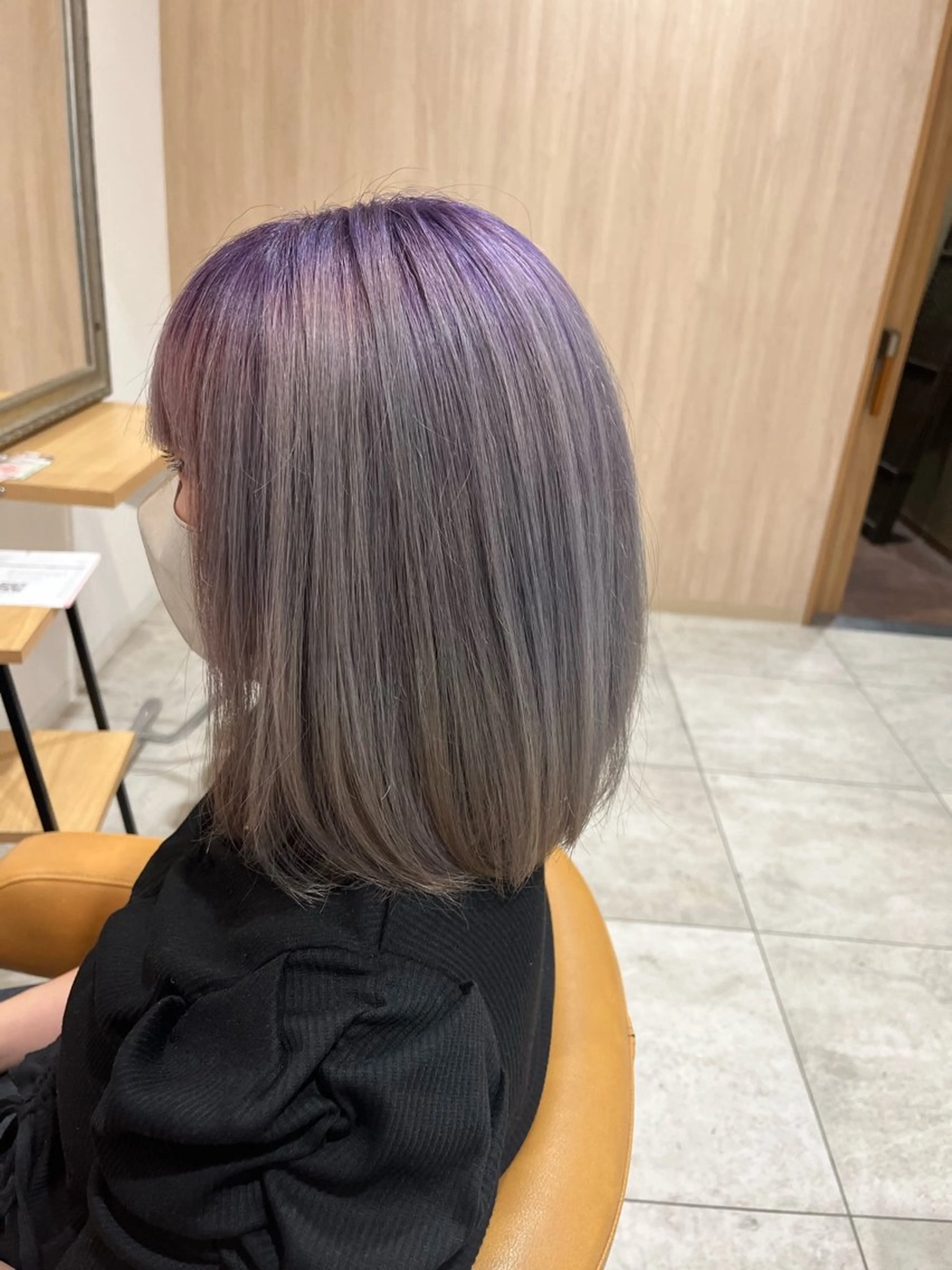 カラー ブリーチ シルバー ラブーケ中川中島店 クラタチカコのヘアスタイル