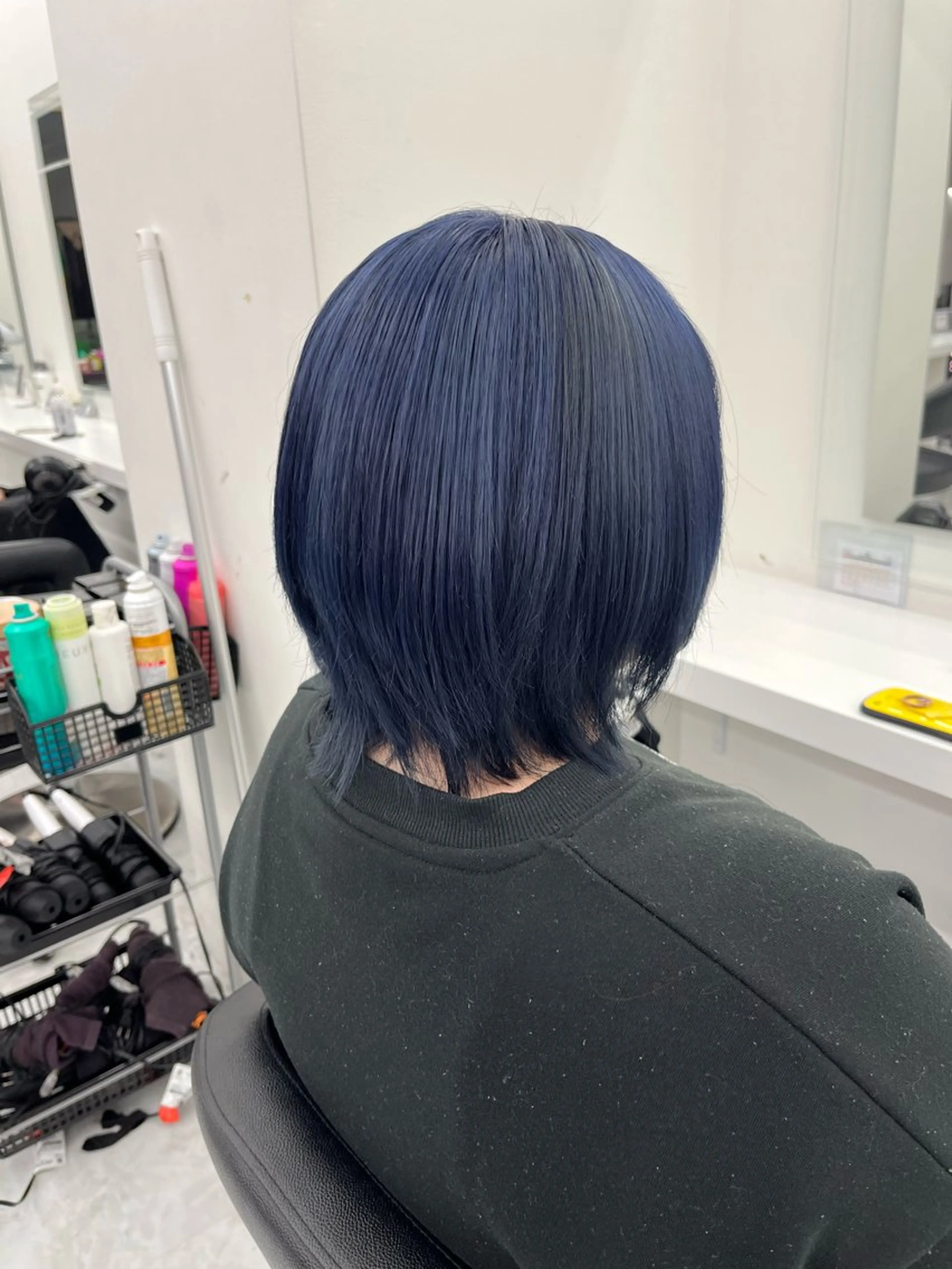 ミディアム カラー ブルーカラー ネイビーカラー ヘアカラー 💖トレンド春夏 カラー💖FUTAのヘアスタイル