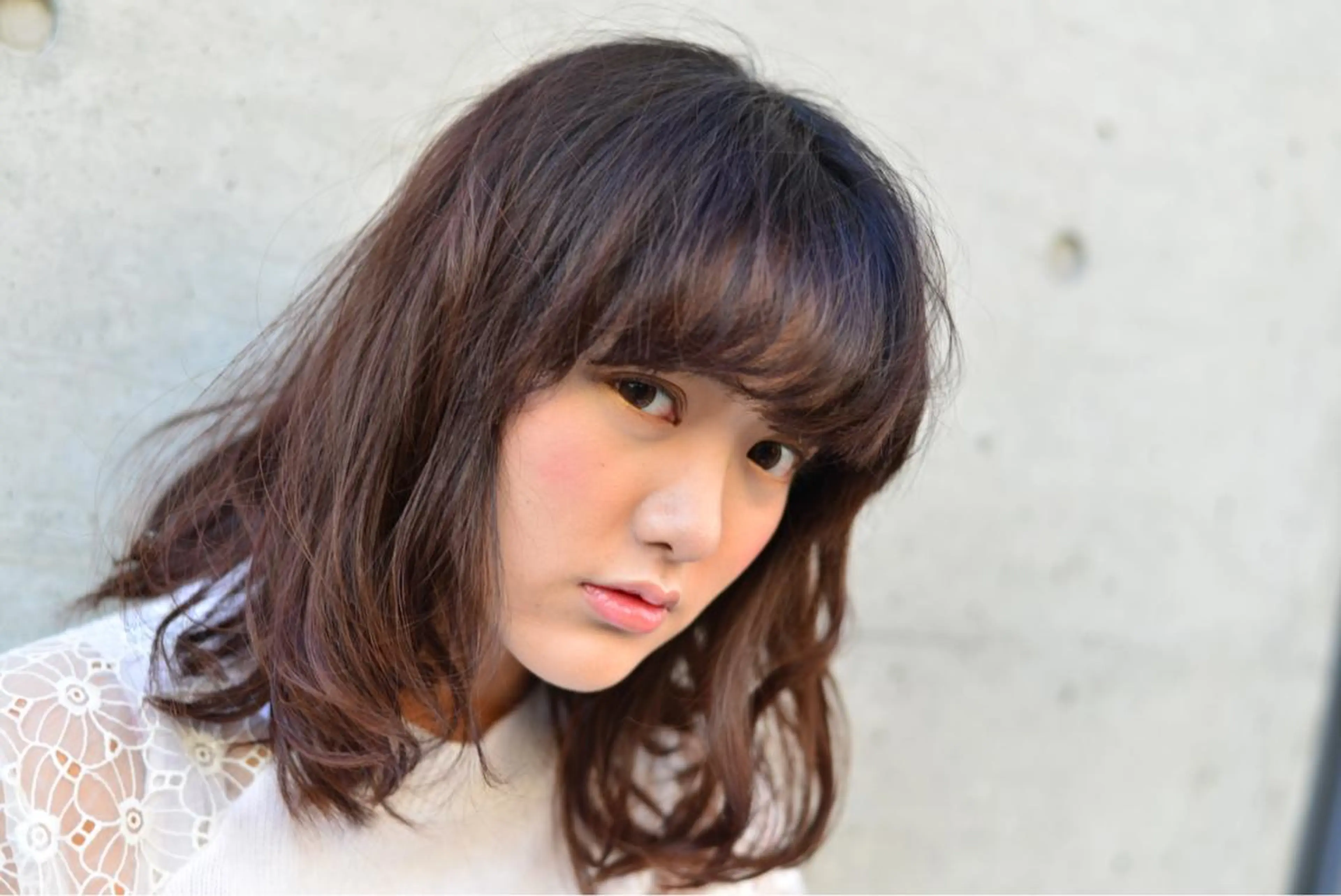 ミディアム カラー パーマ 【白髪ぼかし 専門GBG】自由が丘のヘアスタイル