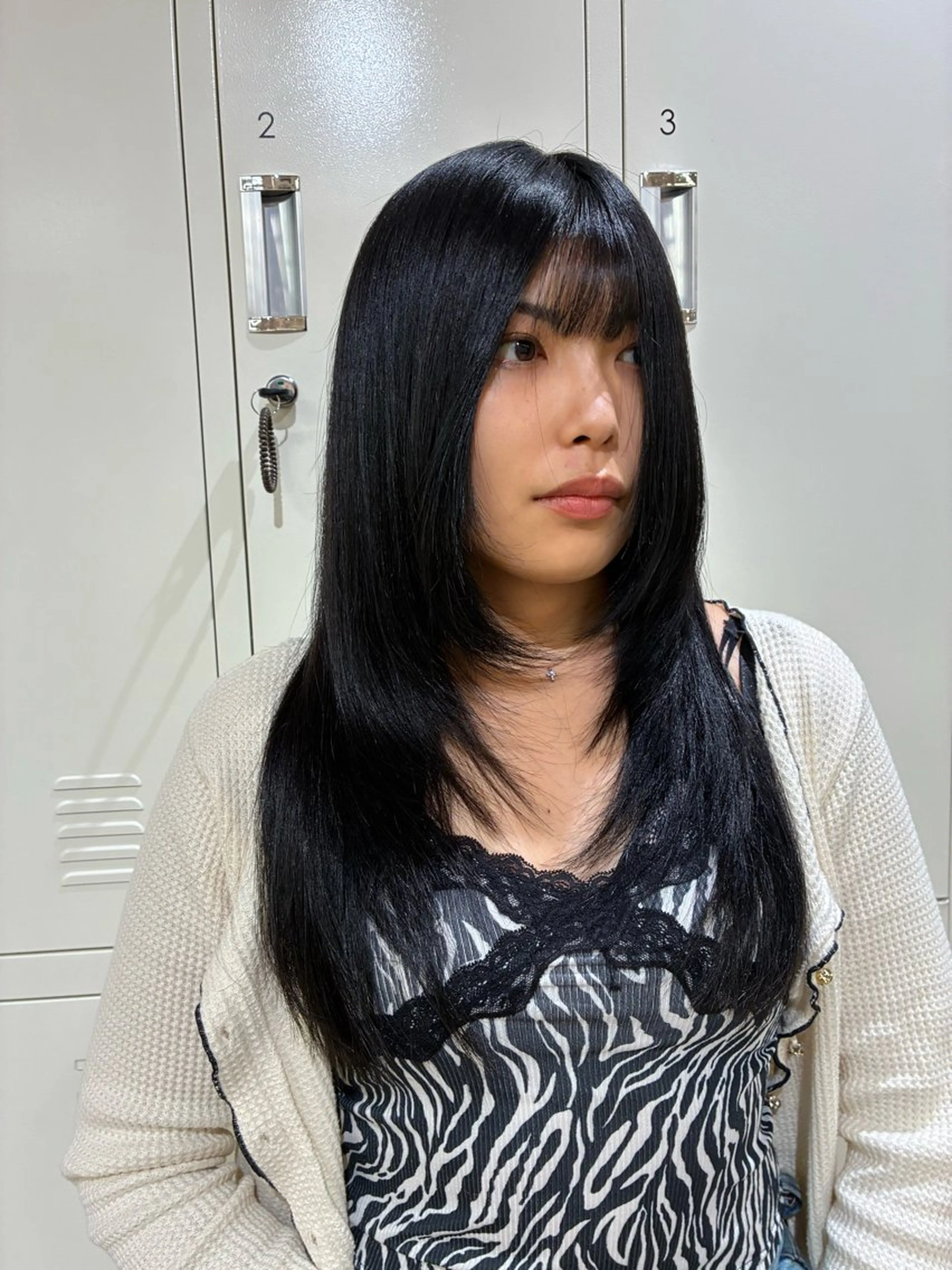 ロング カット アレンジ/縮毛矯正 FACE。ゆのんのヘアスタイル