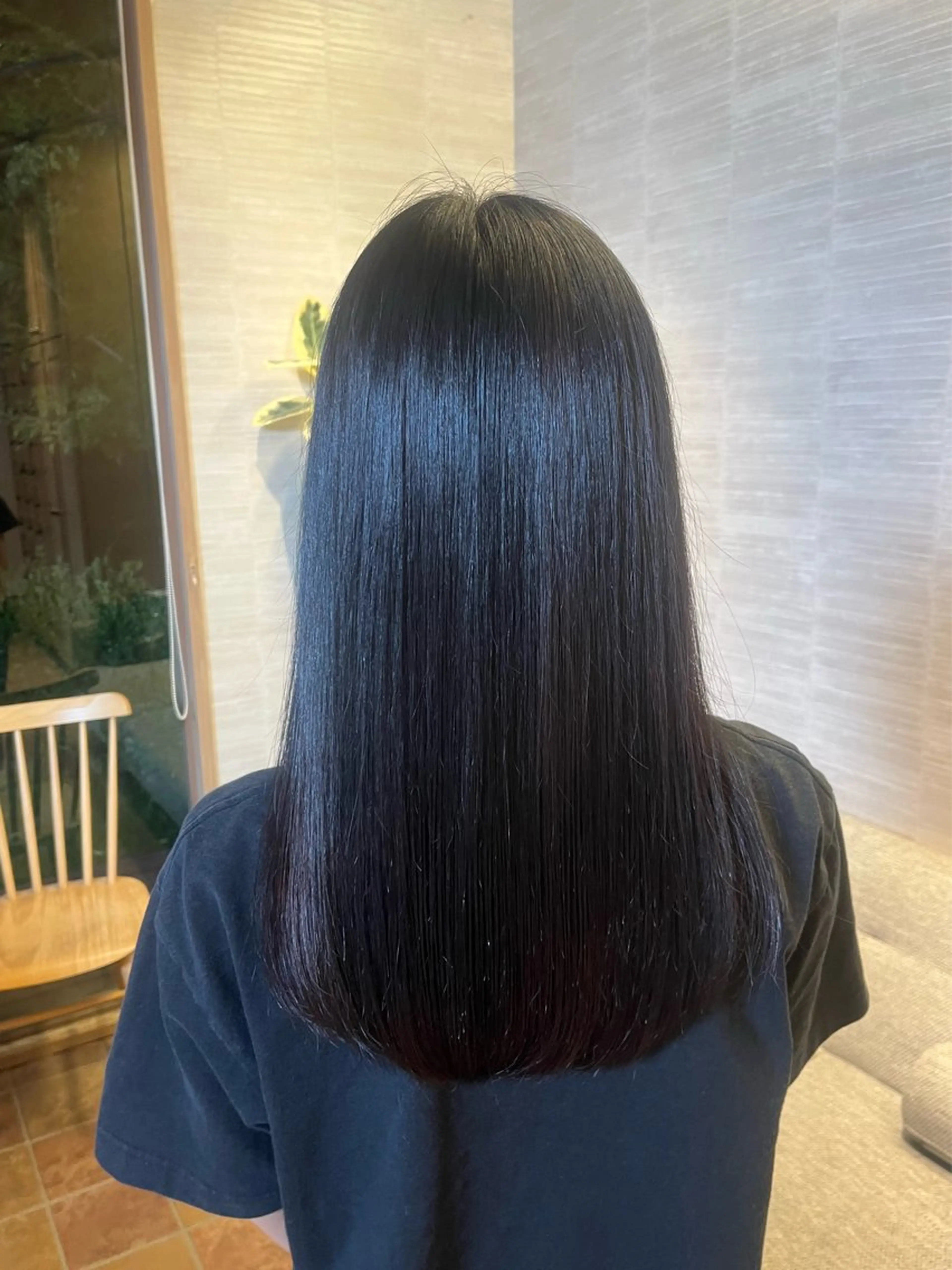 ロング カラー 黒髪 ブルーカラー ブルーブラック Hair...DiA YUNAのヘアスタイル