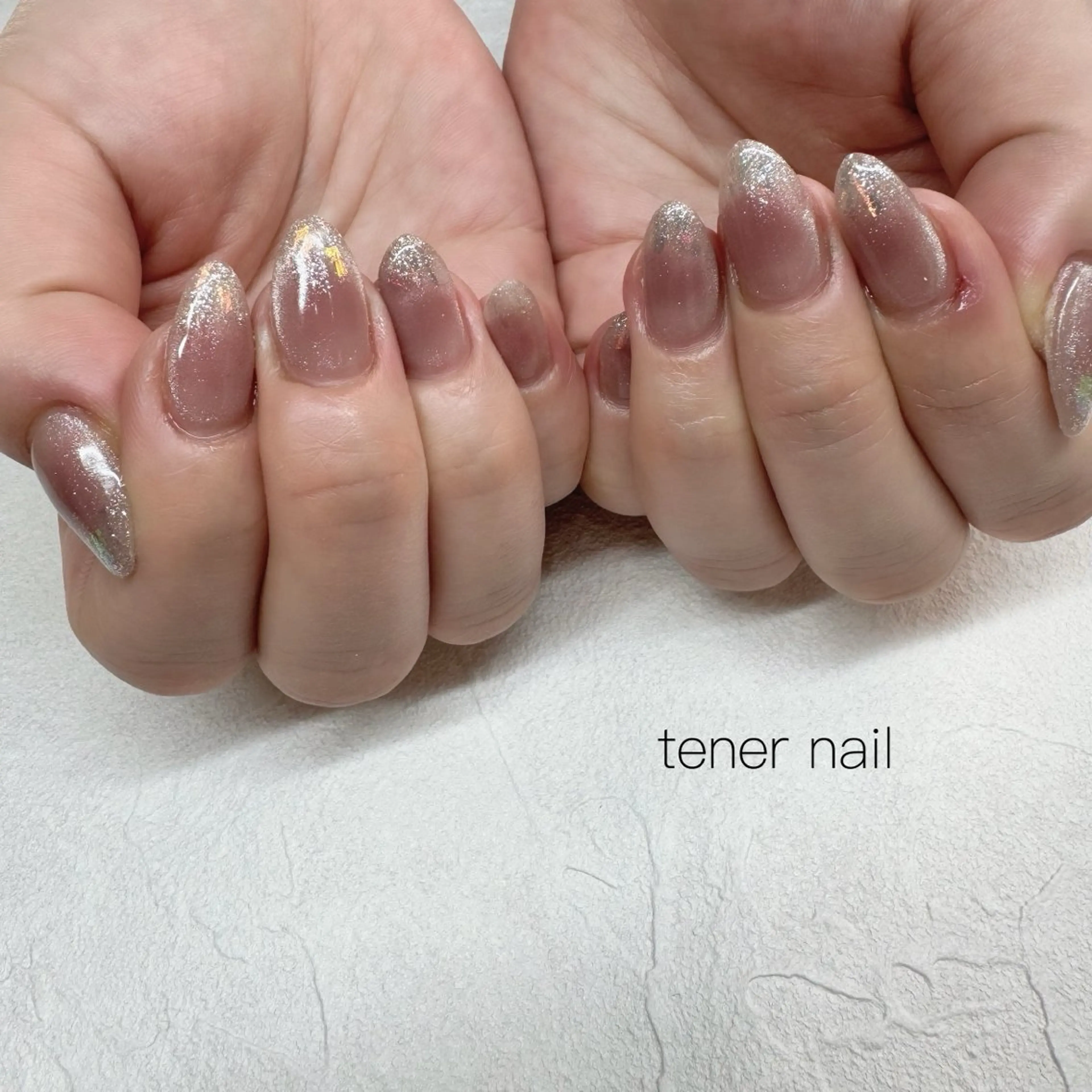 ネイル チークネイル グラデーション ハンドネイル テネルネイル tener nailのネイルデザイン