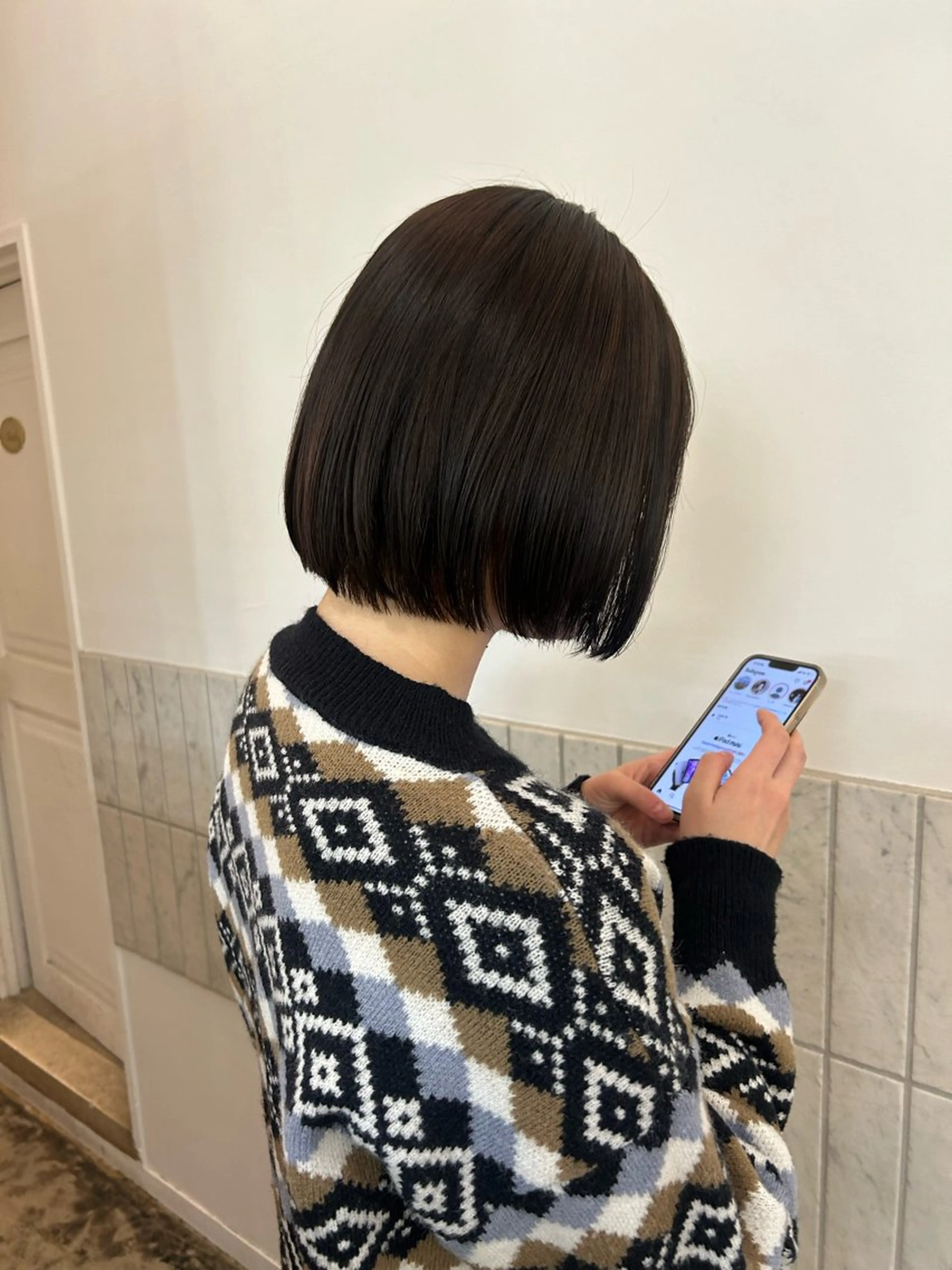 ショート カラー アッシュ アッシュブラウン ブラウンカラー カット ヘアカラー Terve. 水野 菜々香のヘアスタイル