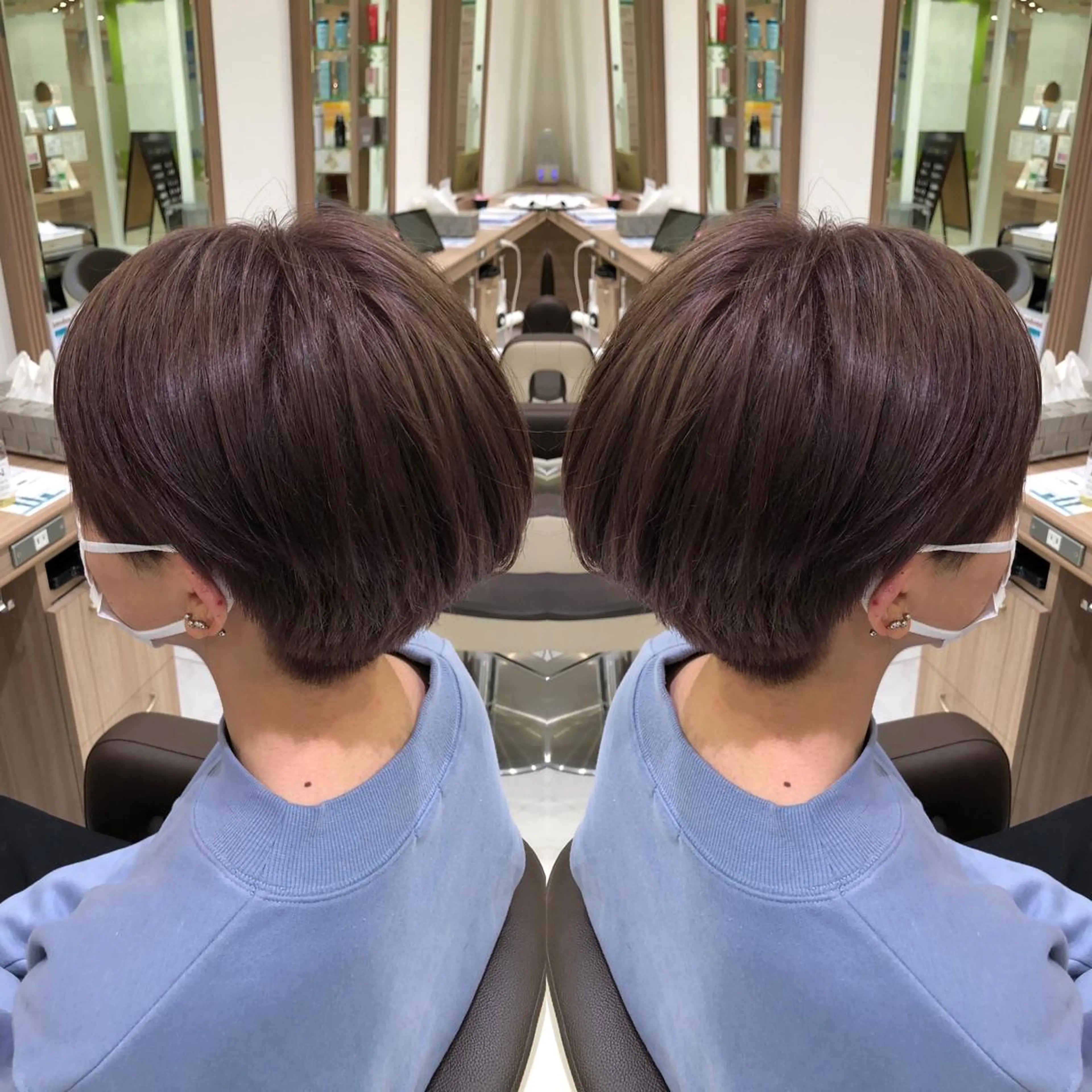 ショート カラー 韓国レイヤー×透明感 カラー/山崎一輝のヘアスタイル