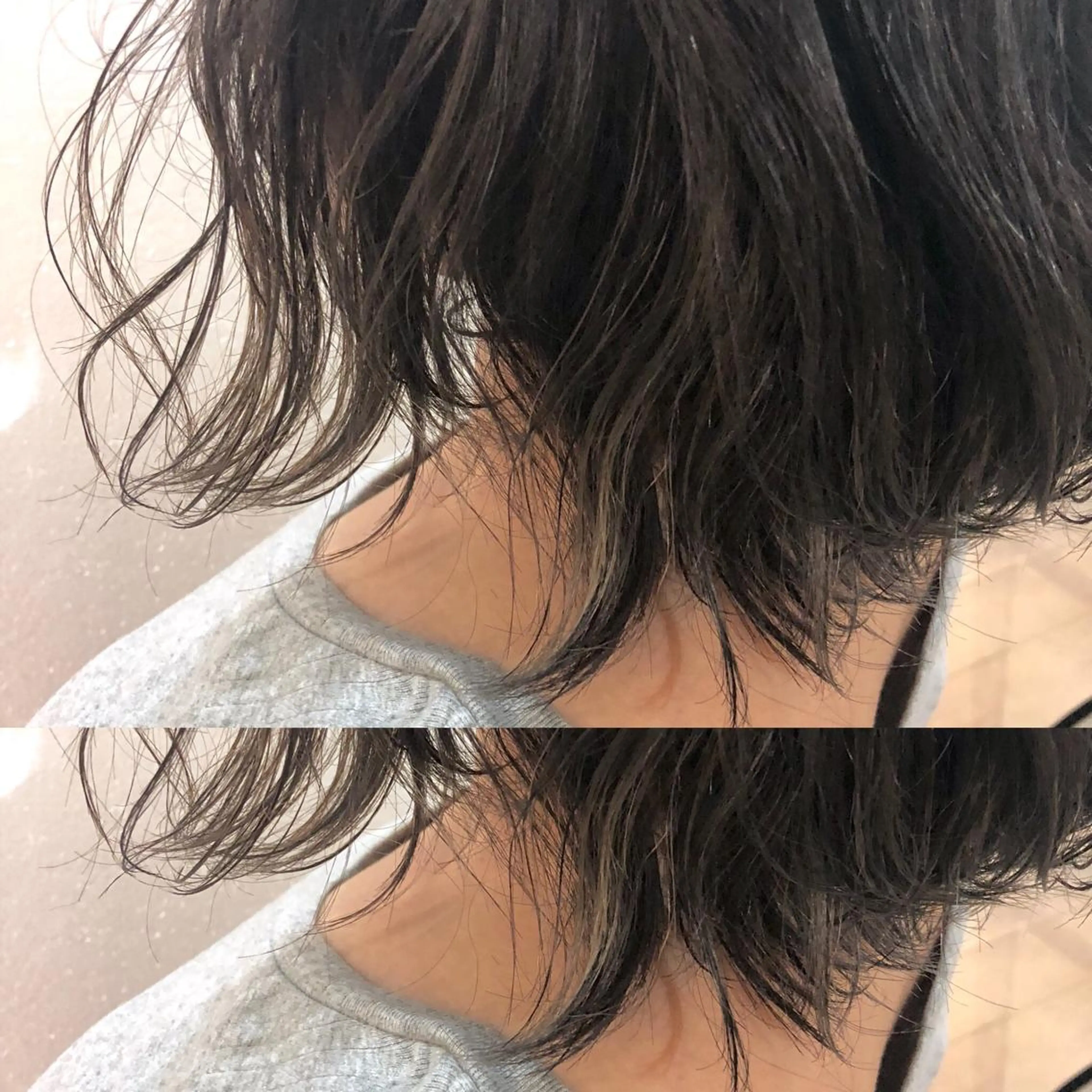 ミディアム カラー グレージュ ハイライトカラー シルバー シルバーグレージュ ハイライト ヘアカラー 松村 崇弘のヘアスタイル