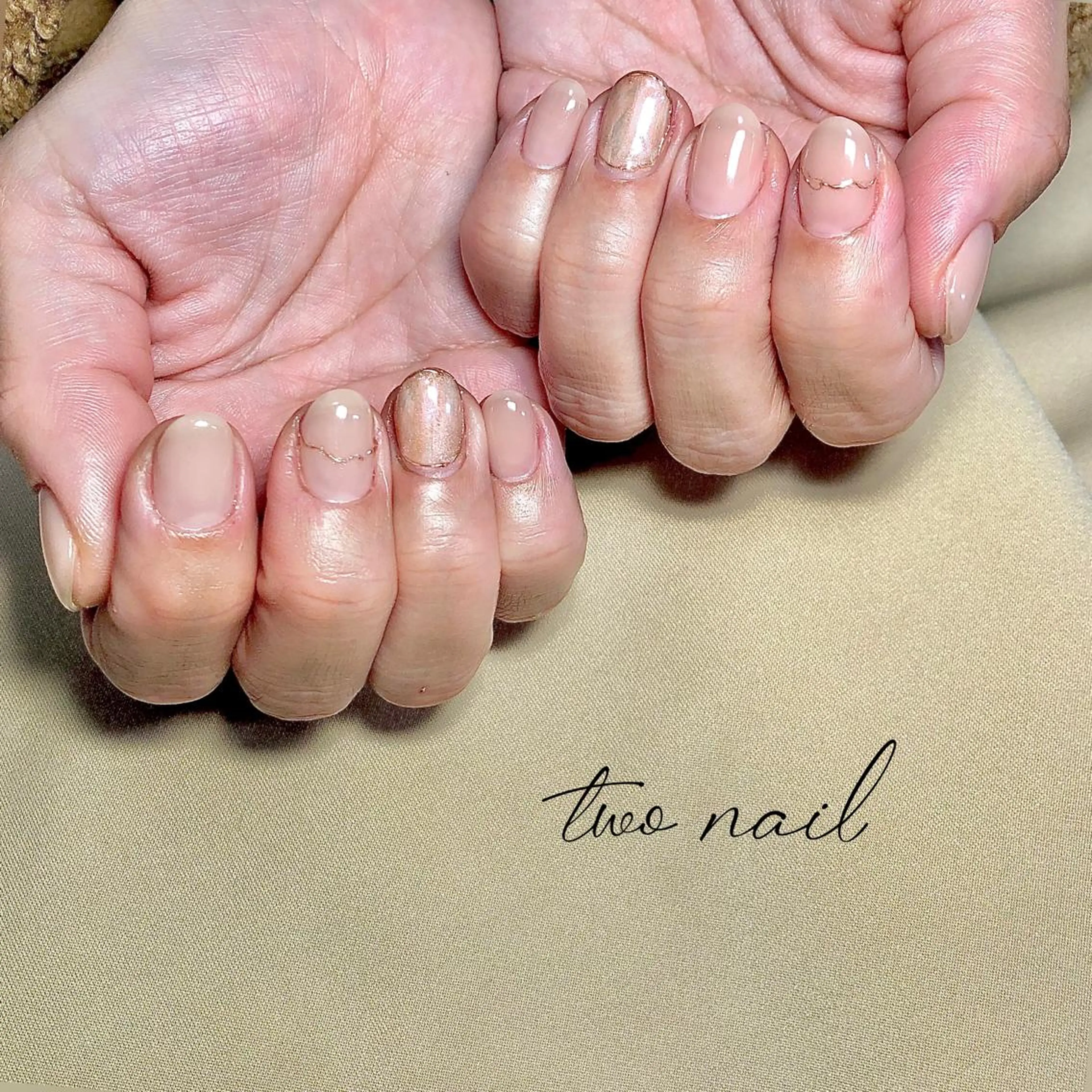 ネイル アートネイル フットネイル ハート ニュアンスネイル ホワイト two nailのネイルデザイン