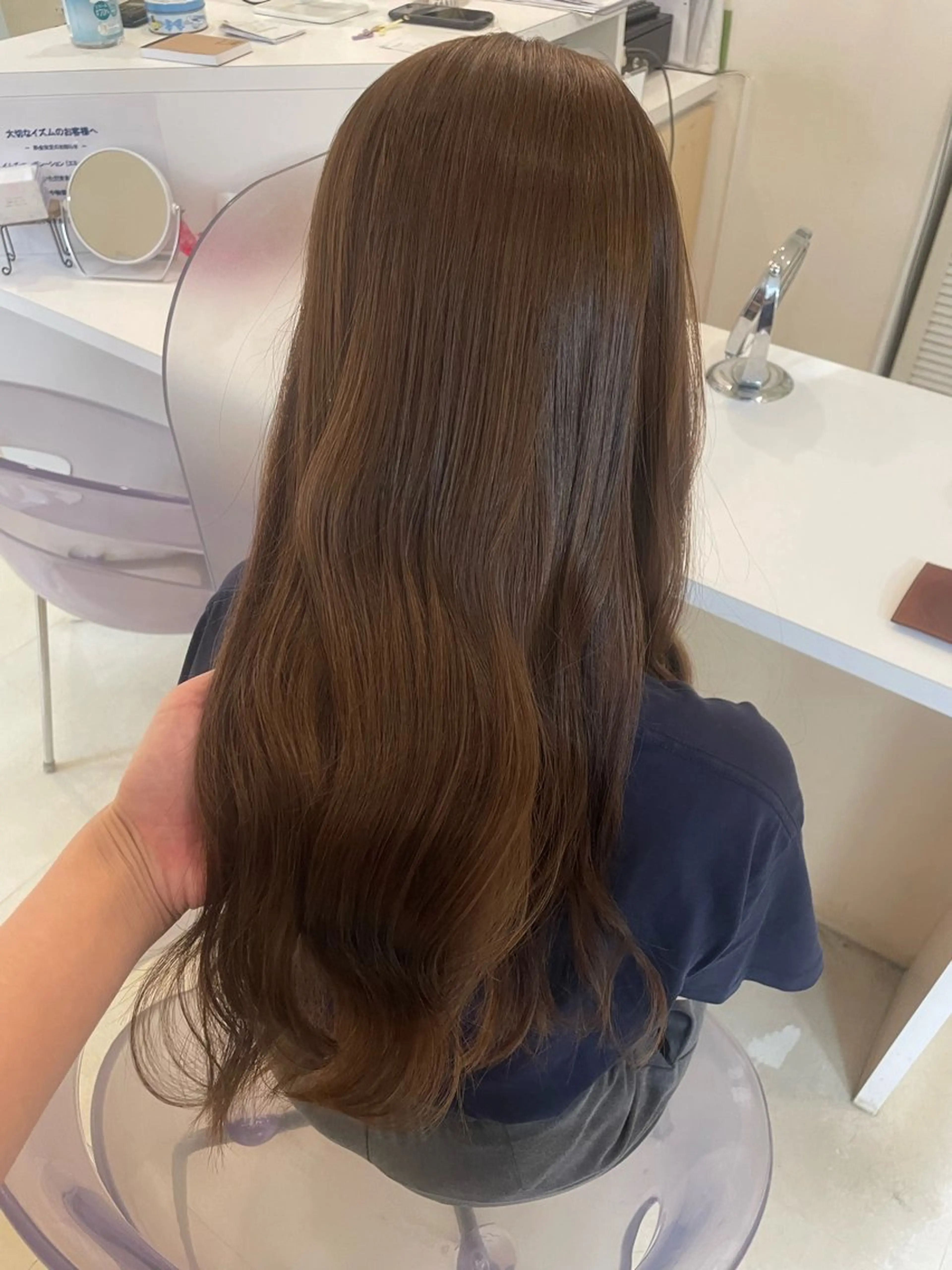 ロング カット ヘアカラー トリートメント miyabi/ eMuのヘアスタイル