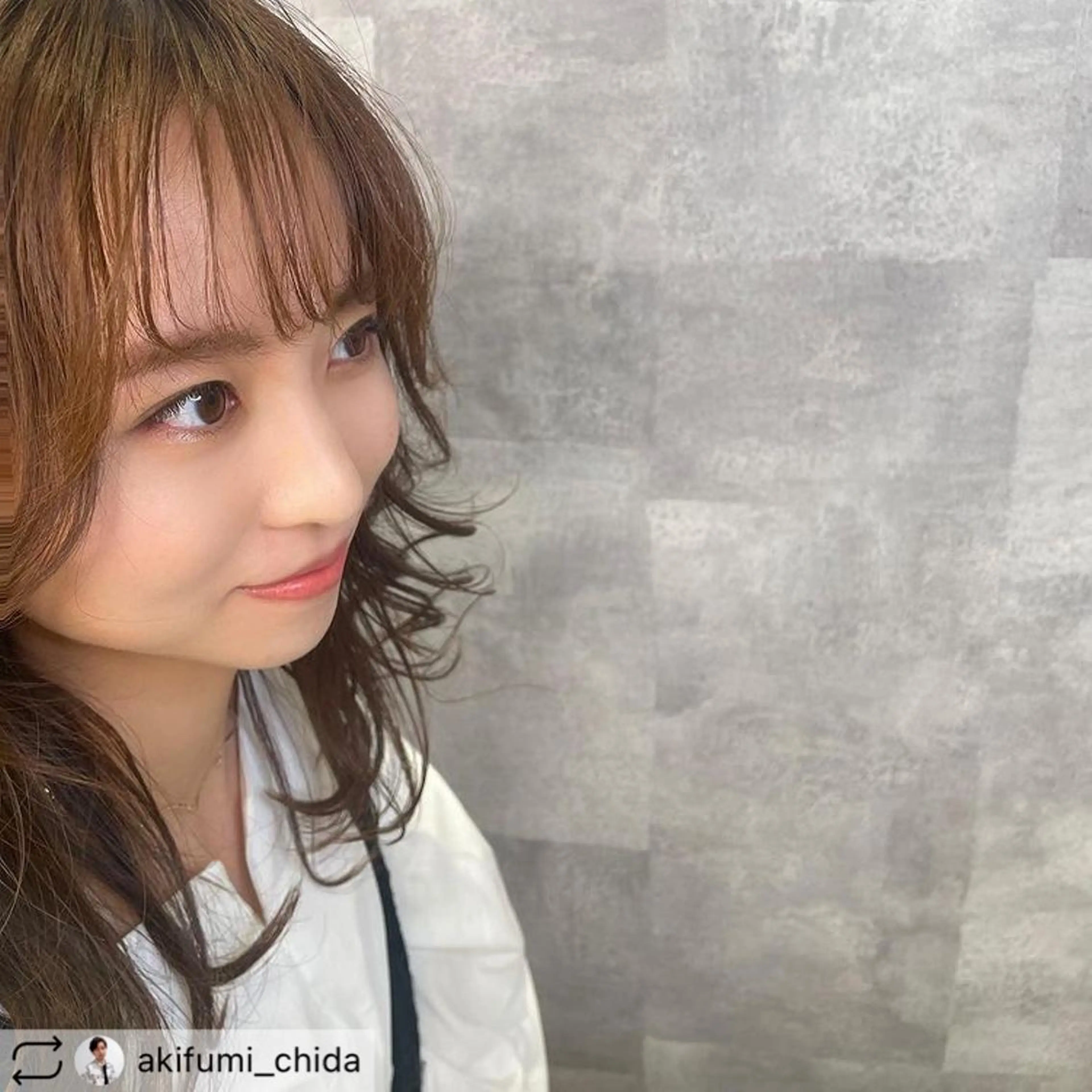 ミディアム カット チダアキフミ Ash大森のヘアスタイル